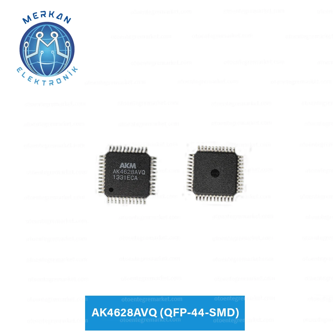 AK4628AVQ (QFP-44-SMD) ORİJİNAL OTO BEYİN TAMİR ENTEGRELERİ MERKAN ELEKTRONİK
