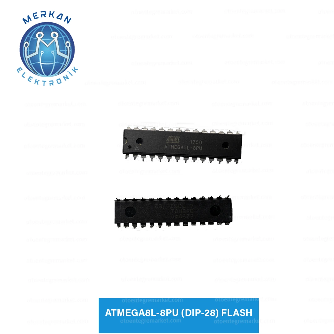 ATMEGA8L-8PU (DIP-28) FLASH ORİJİNAL OTO BEYİN TAMİR ENTEGRELERİ MERKAN ELEKTRONİK