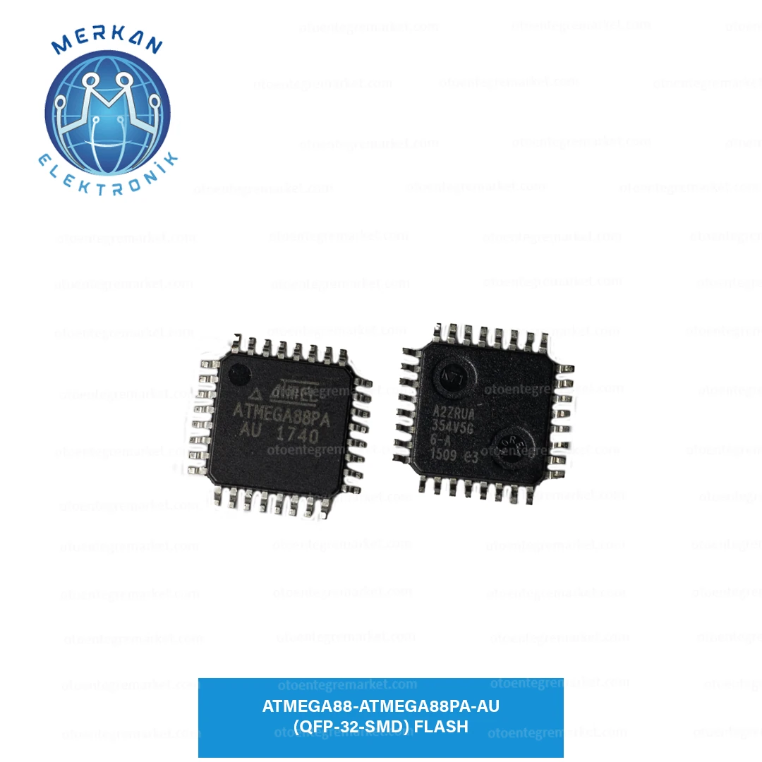 ATMEGA88-ATMEGA88PA-AU (QFP-32-SMD) FLASH ORİJİNAL OTO BEYİN TAMİR ENTEGRELERİ MERKAN ELEKTRONİK