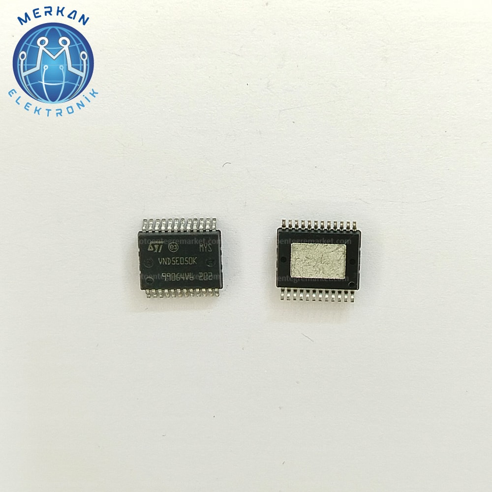 VND5E050K (SSOP-24-SMD)ORİJİNAL OTO BEYİN TAMİR ENTEGRELERİ MERKAN ELEKTRONİK