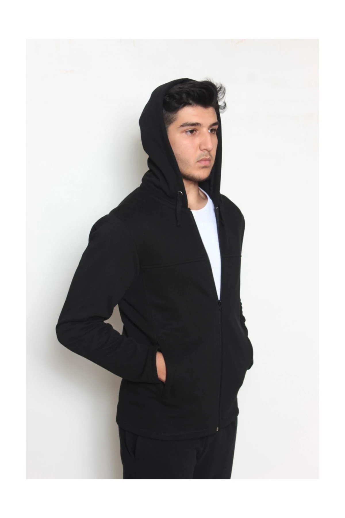 Kapüşonlu Sweatshirt Pike Kumaş