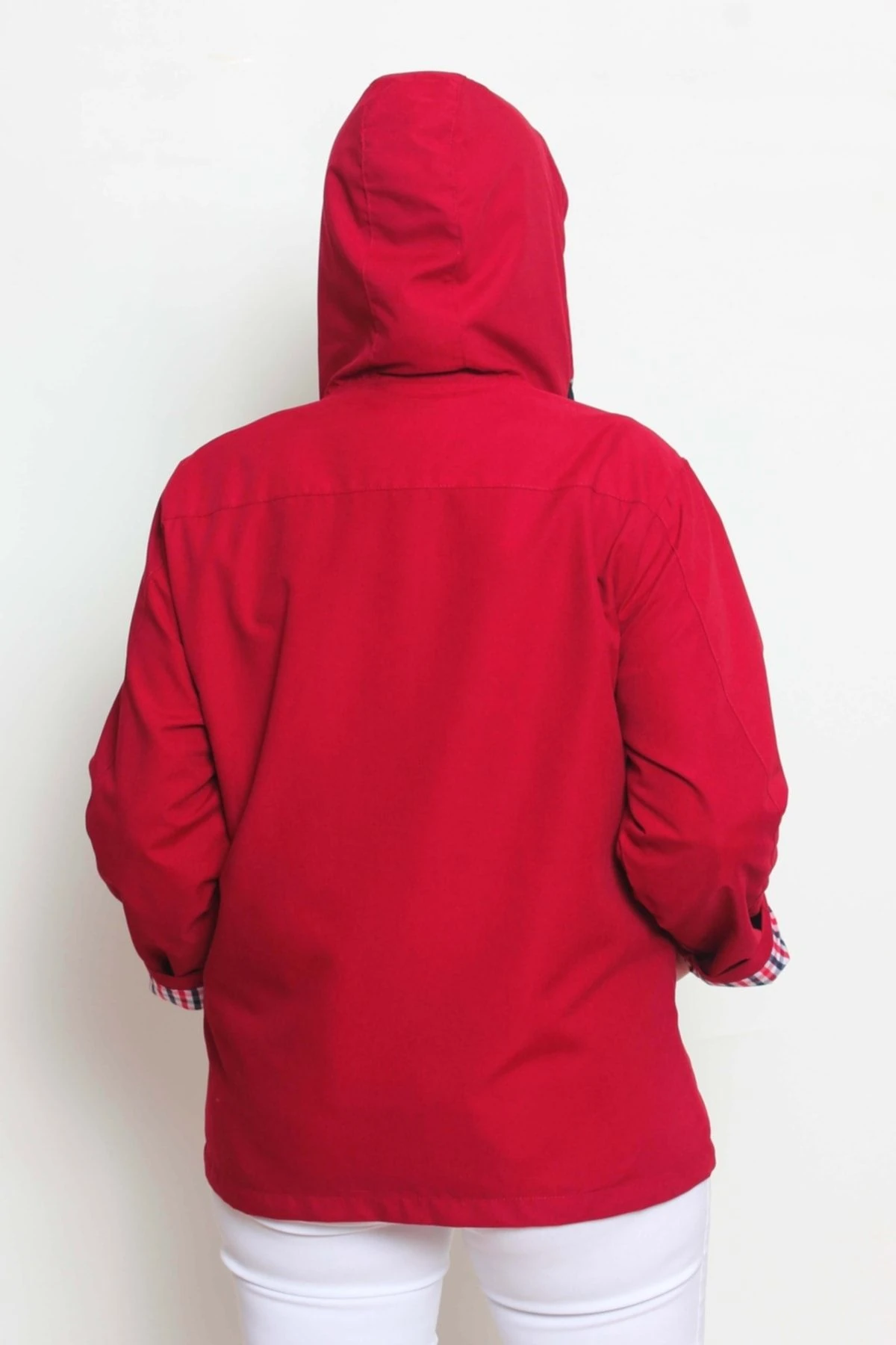 Kadın Ince Su Geçirmez Kapüşonlu Yağmurluk Rüzgarlık