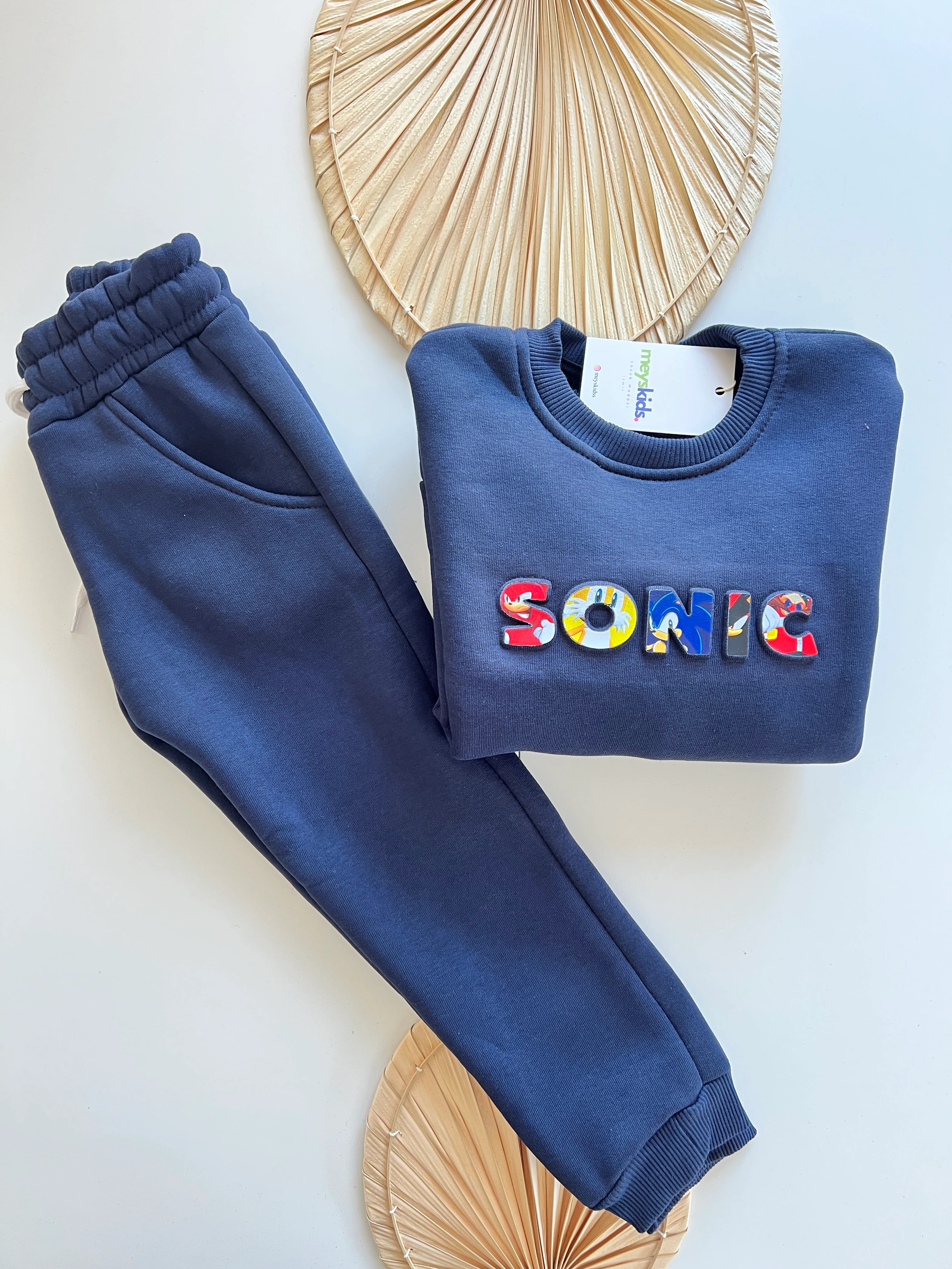 Sonic Kabartılı Şardonlu Erkek Çocuk Takım