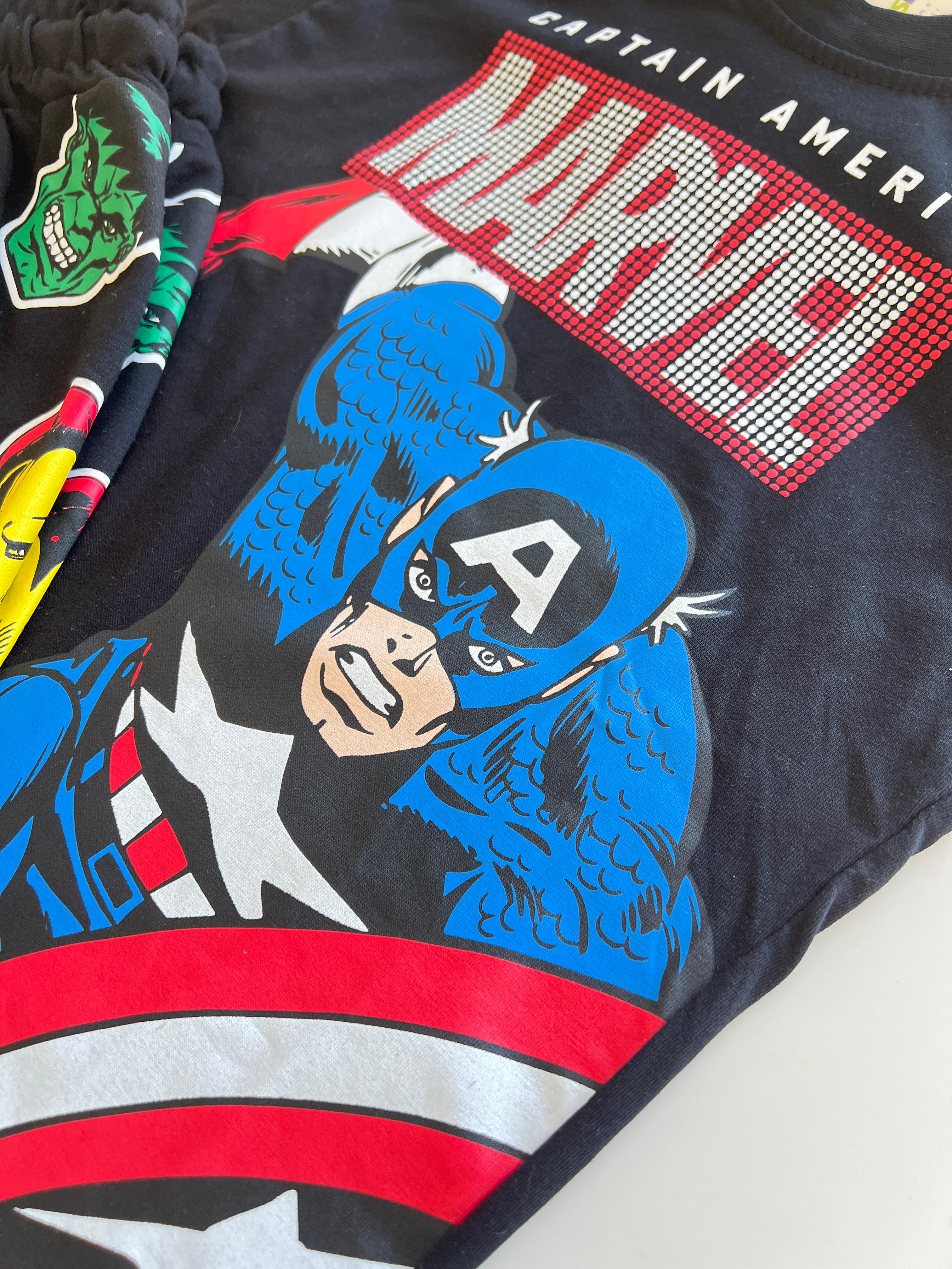 Marvel Captaın Amerıca Baskılı Erkek Çocuk Takım 