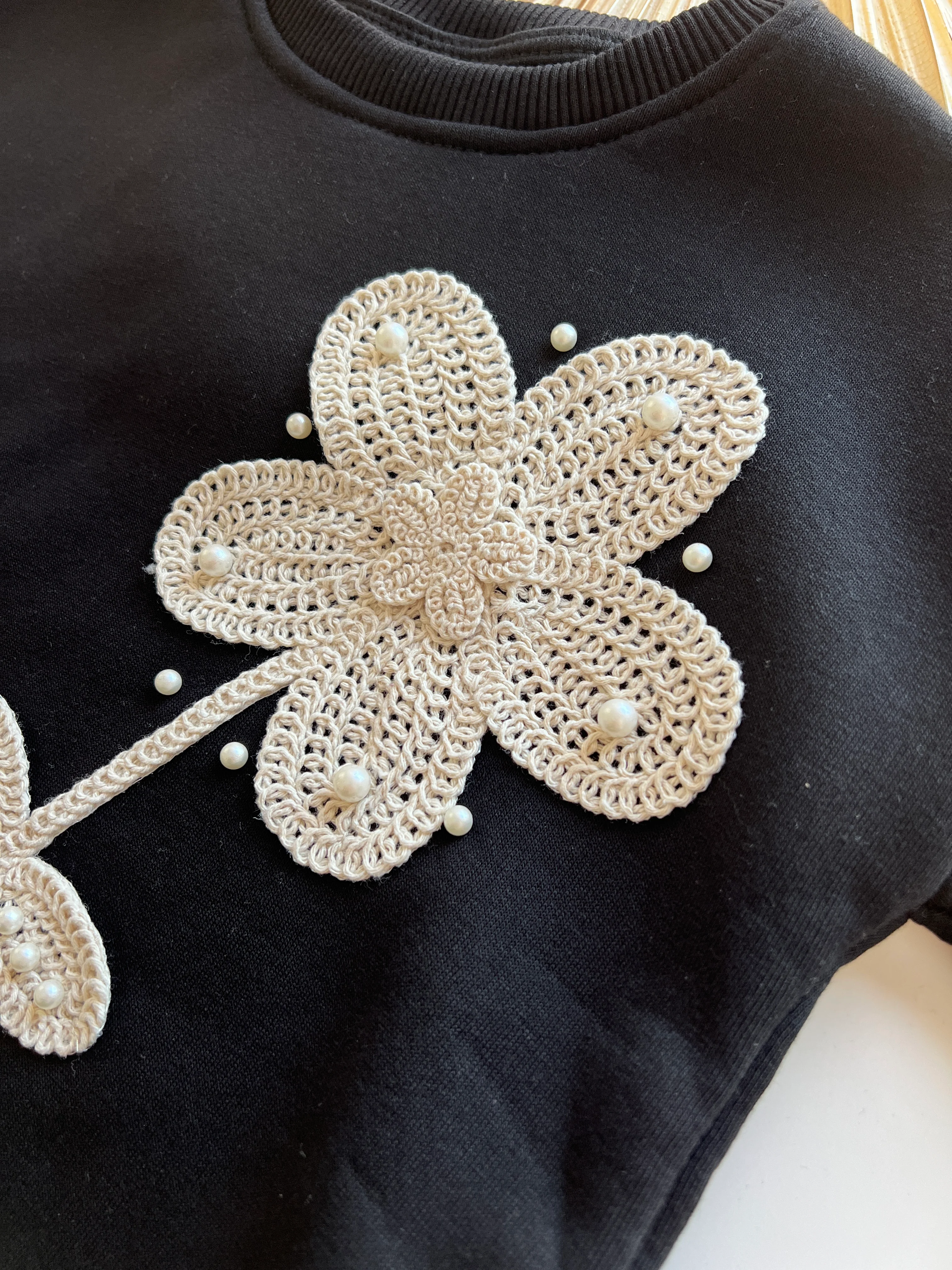 İnci Çiçek Şardonlu Takım Kız Çocuk Takım 