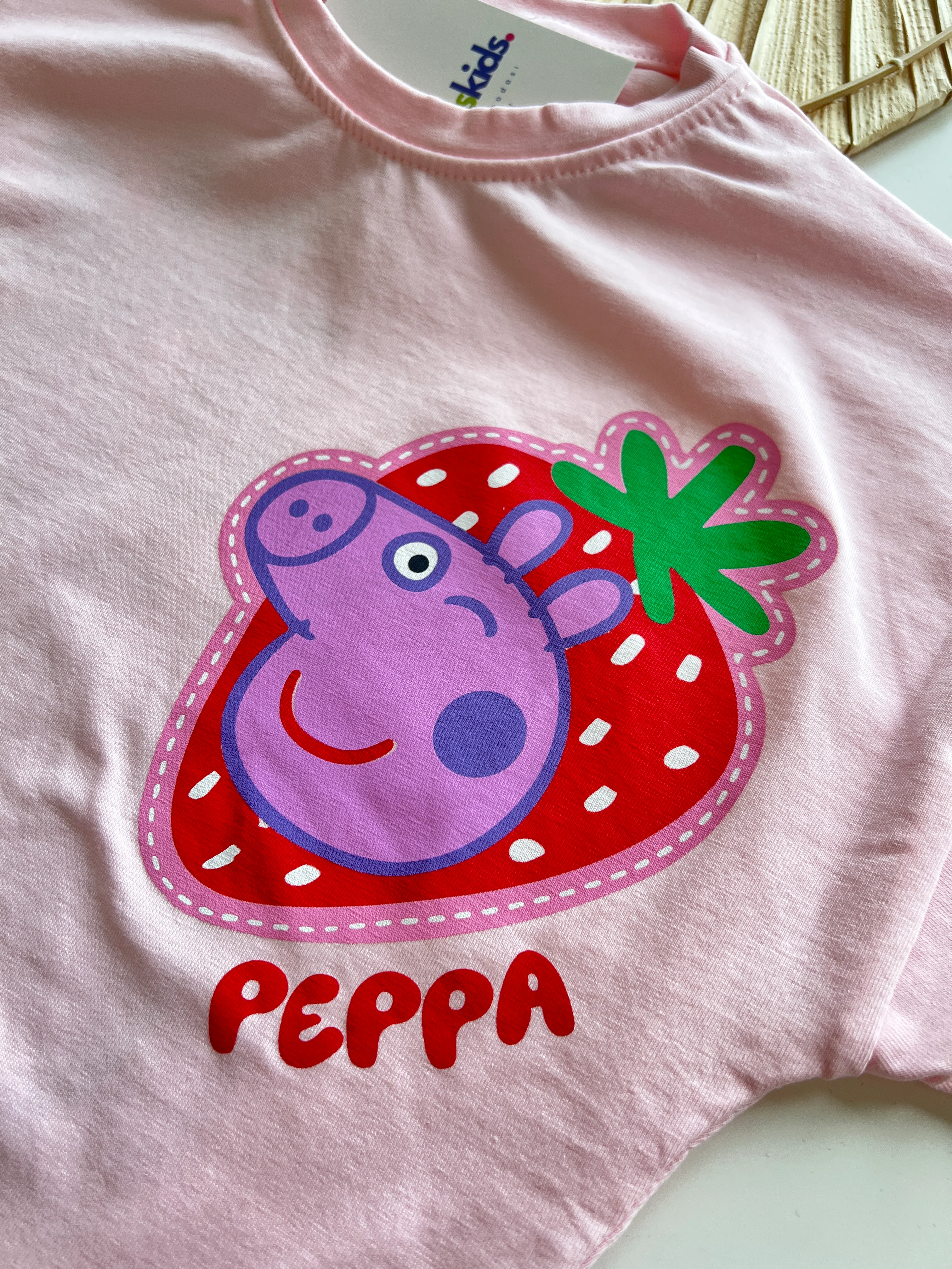 Peppa Çilek Baskılı Kız Çocuk Takım