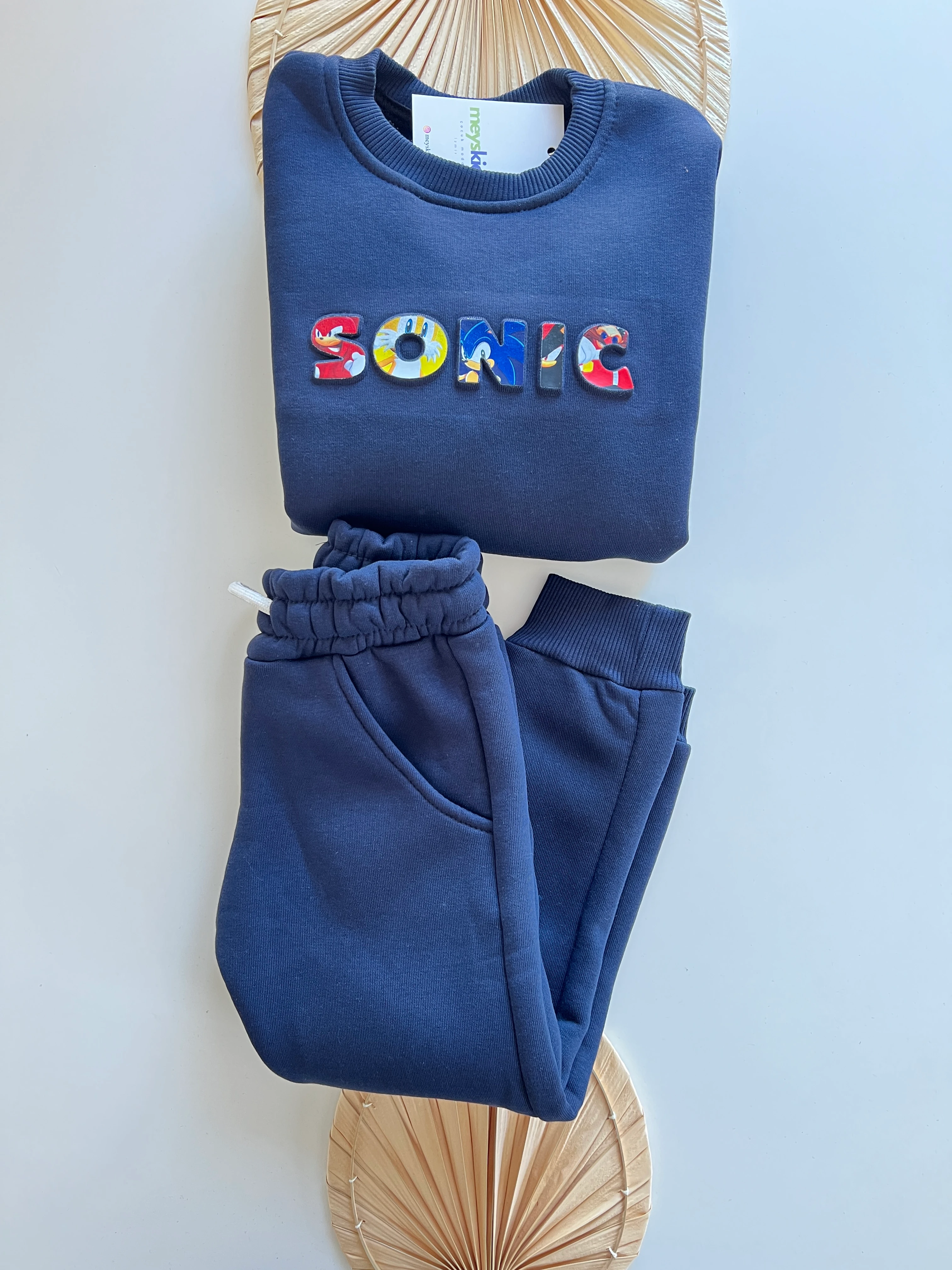 Sonic Kabartılı Şardonlu Erkek Çocuk Takım