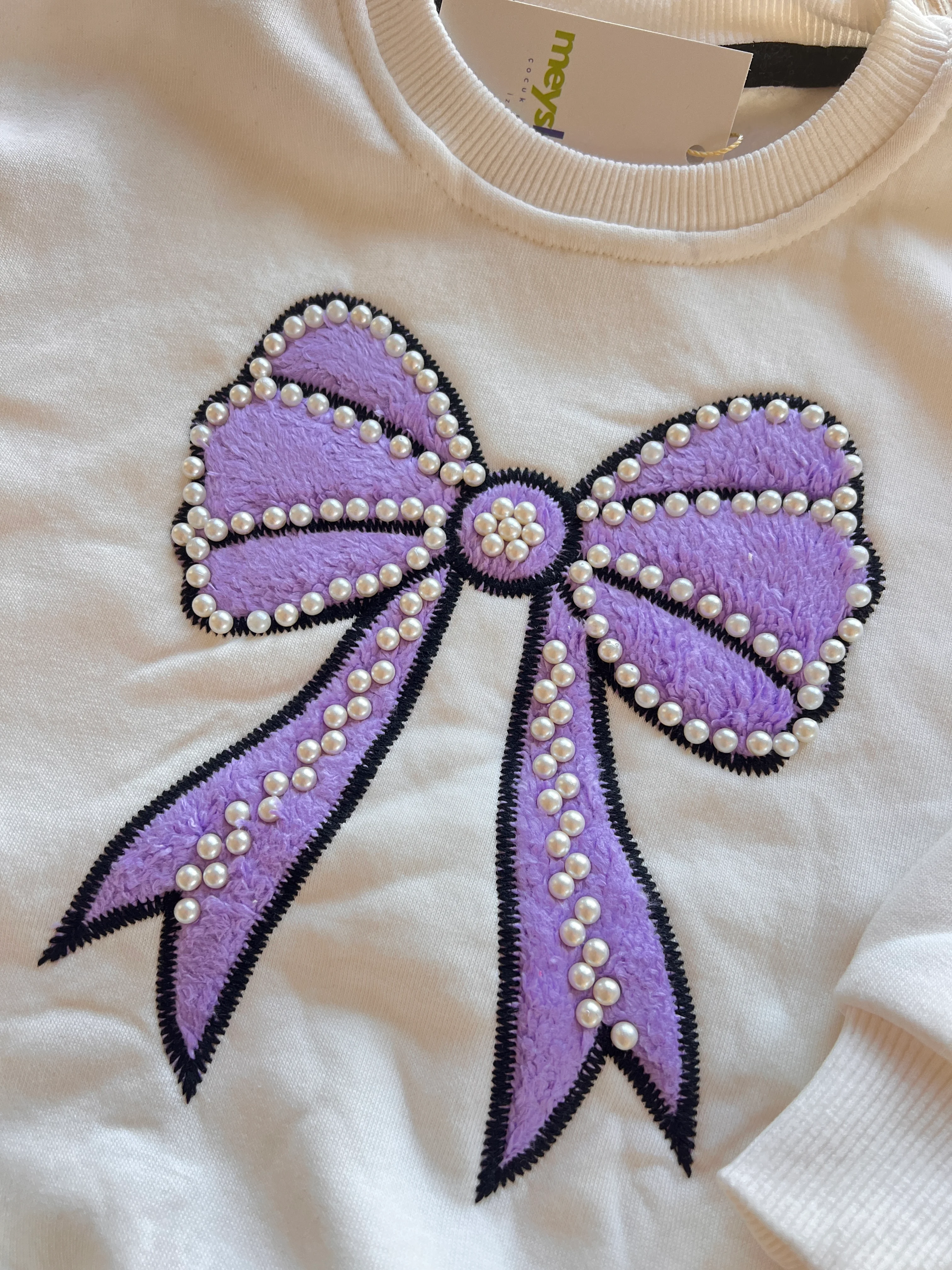 Lila Fiyonk Detaylı Şardonlu Kız Çocuk Takım 