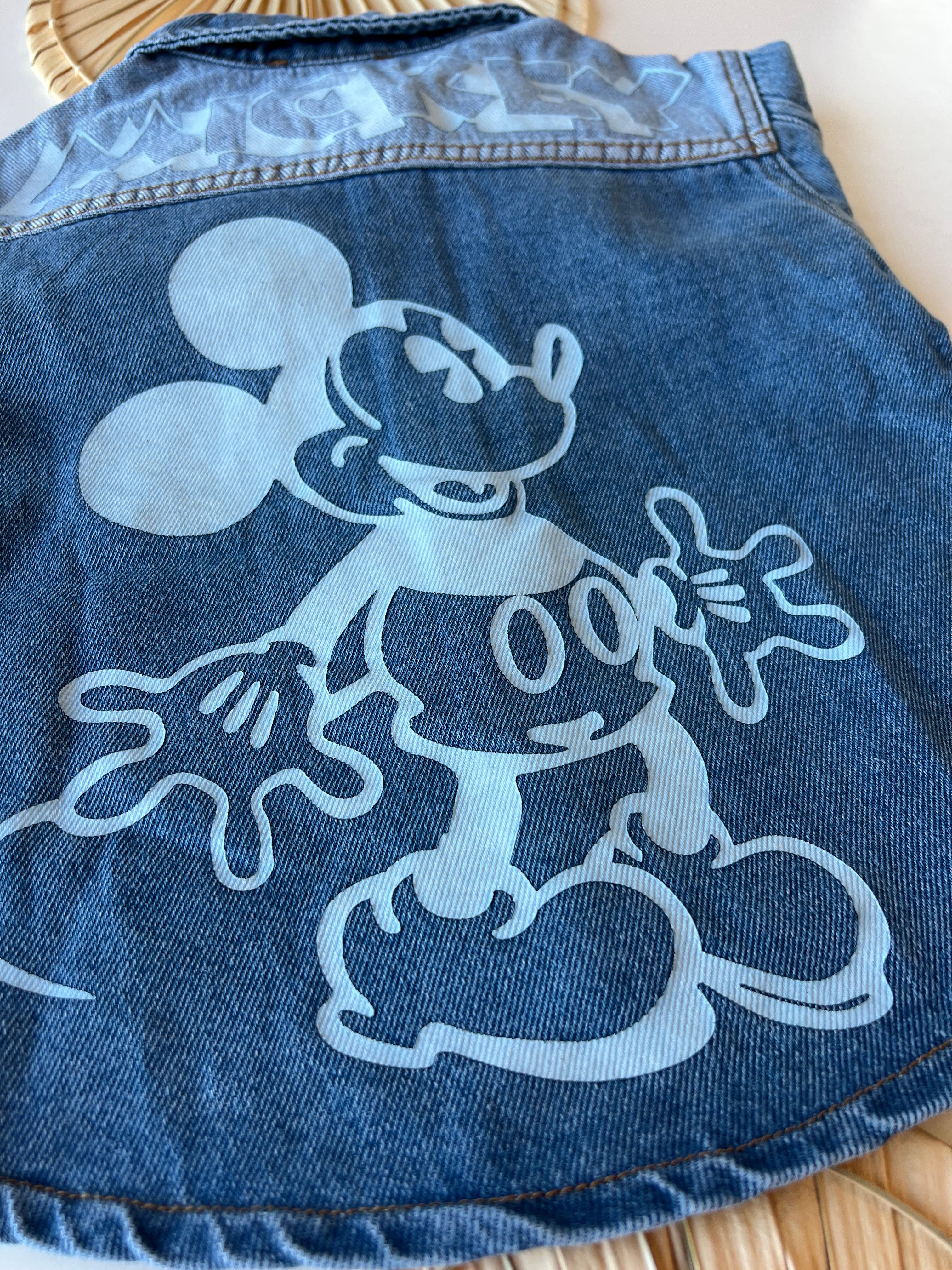 Mickey Baskılı Kot Ceket/Pantolon Erkek Çocuk Takımı