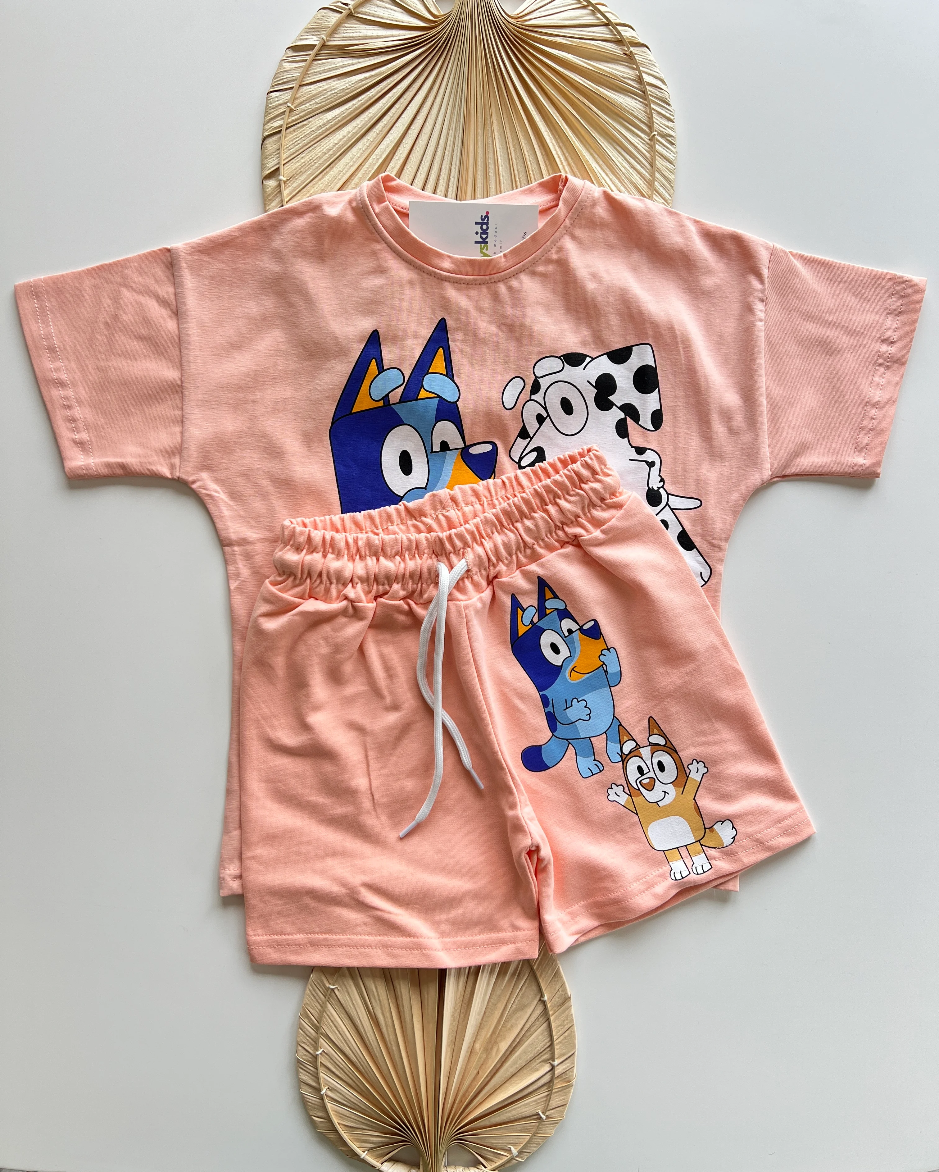 Bluey Bingo Baskılı Kız Çocuk Takım