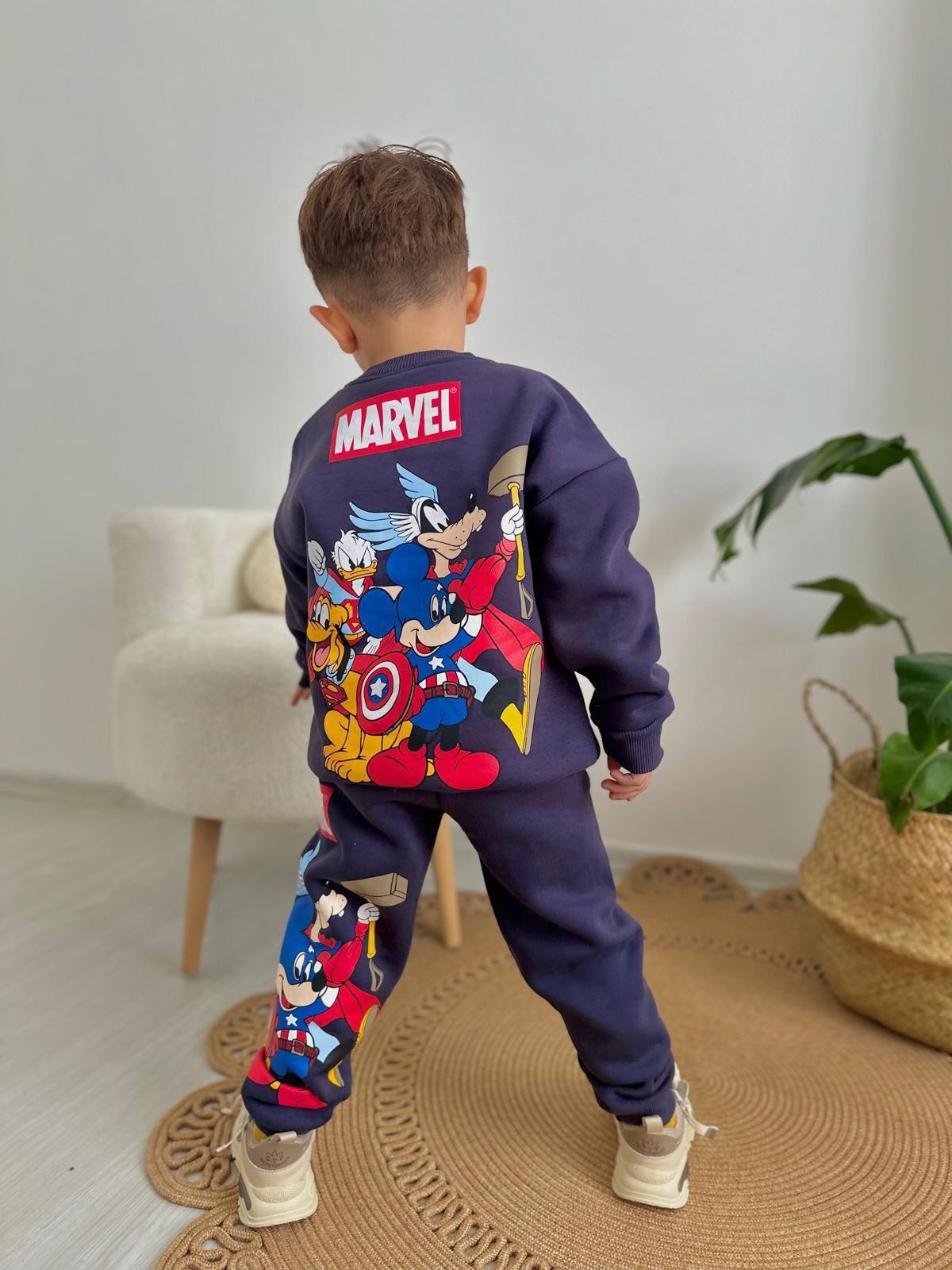 Captain America Mickey Şardonlu Erkek Çocuk Takımı