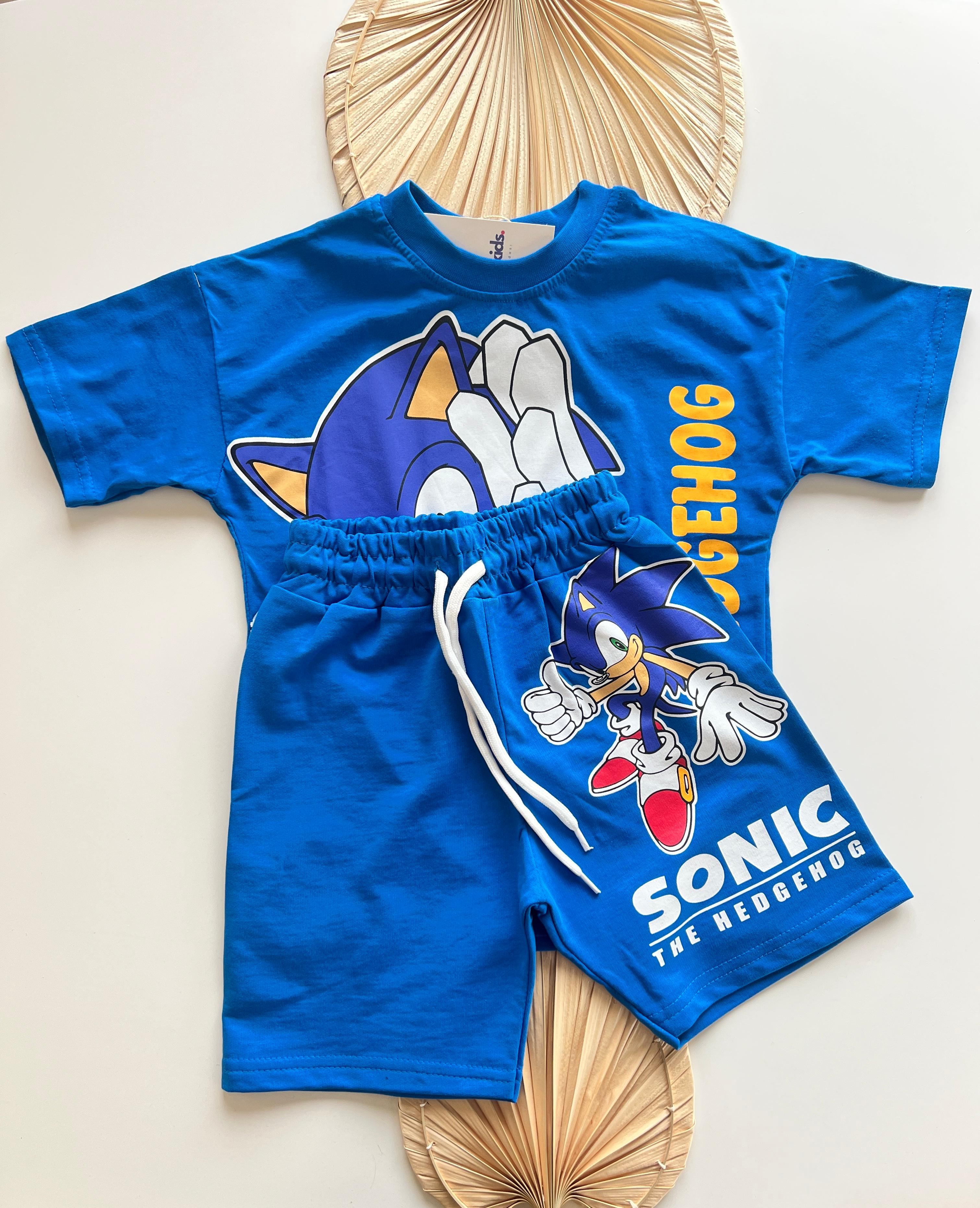 Sonic Baskılı Şortlu Takım