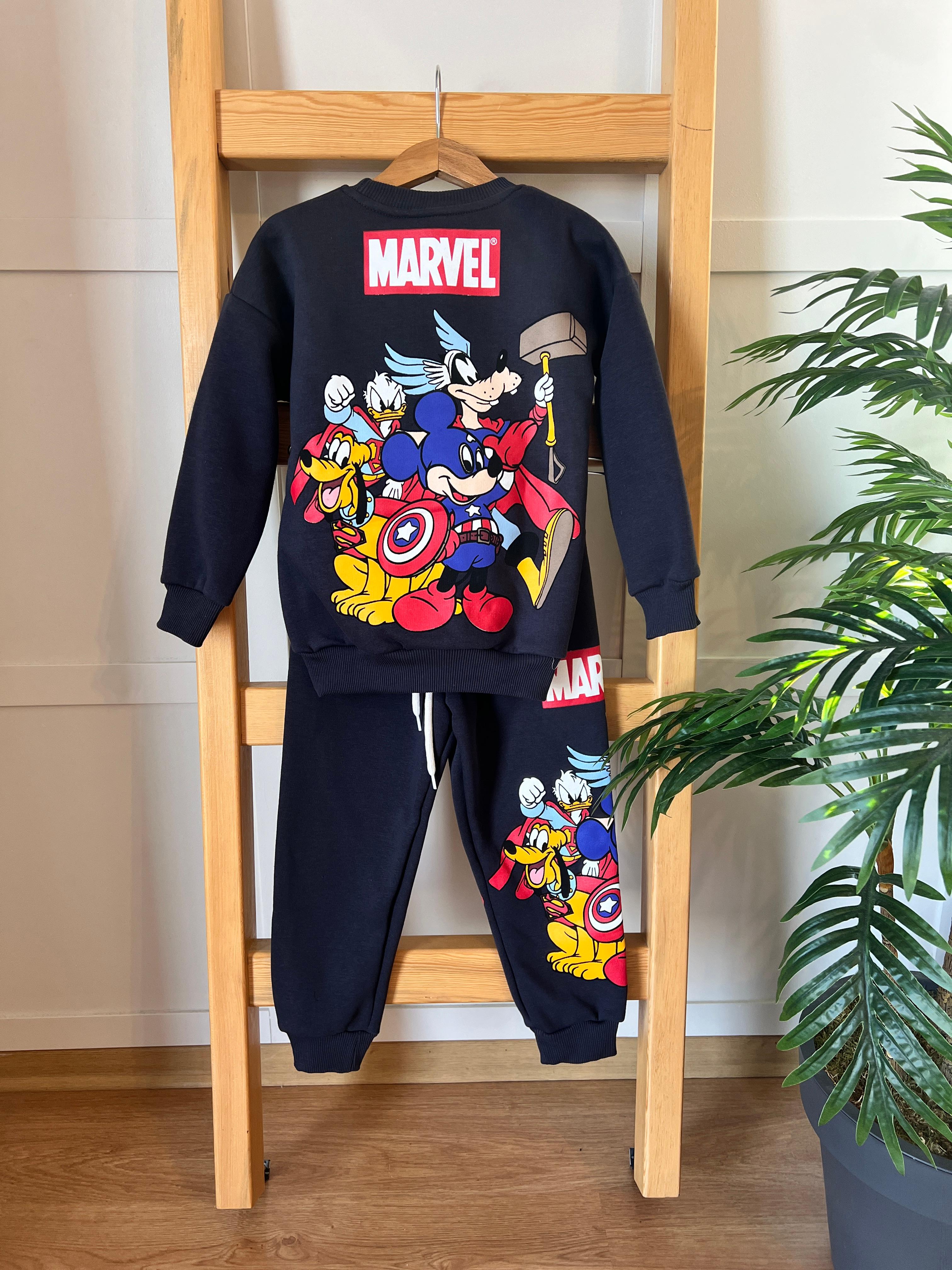 Captain America Mickey Şardonlu Erkek Çocuk Takımı