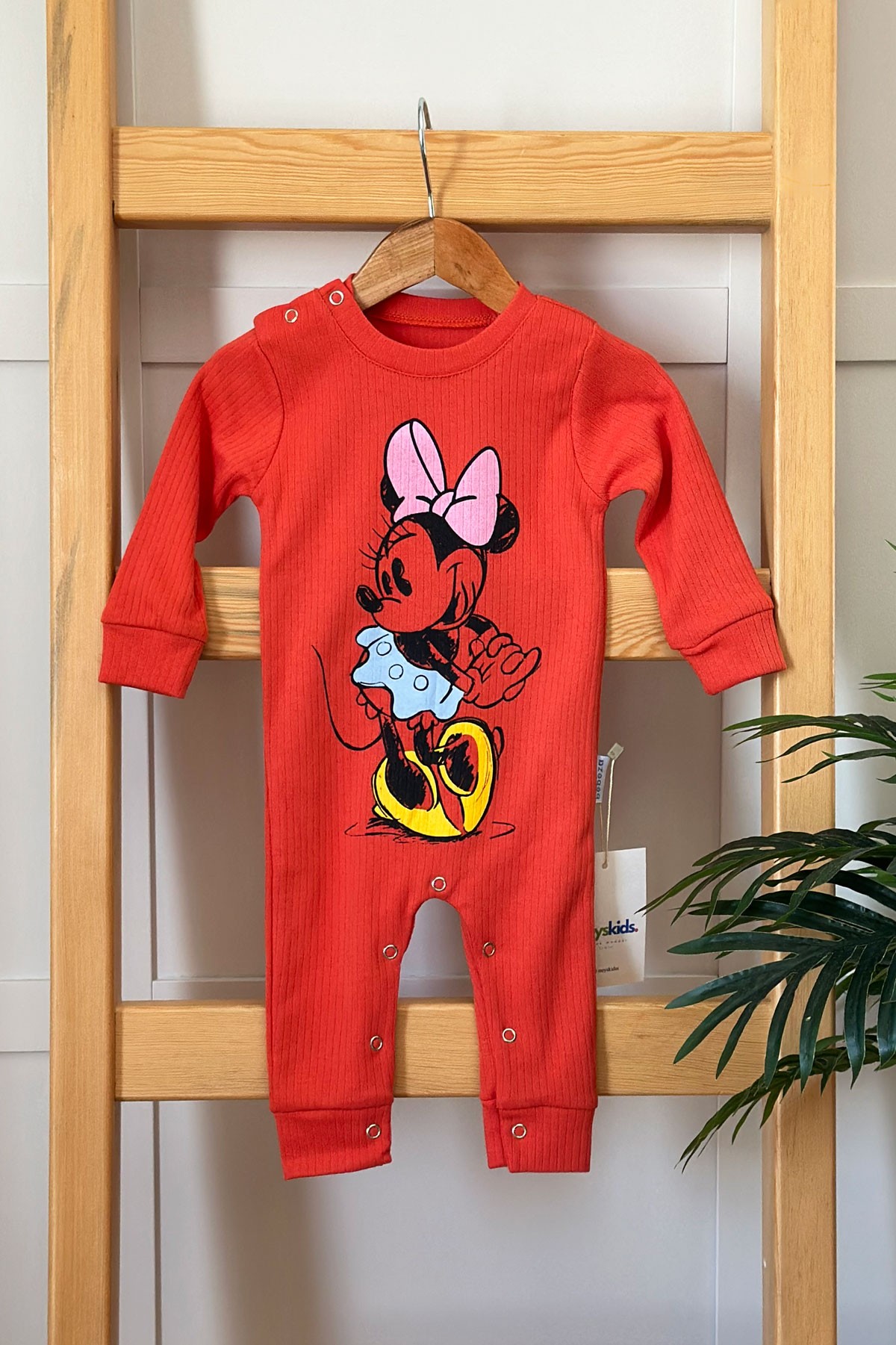 Renkli Baskılı Minnie Mouse Tulum