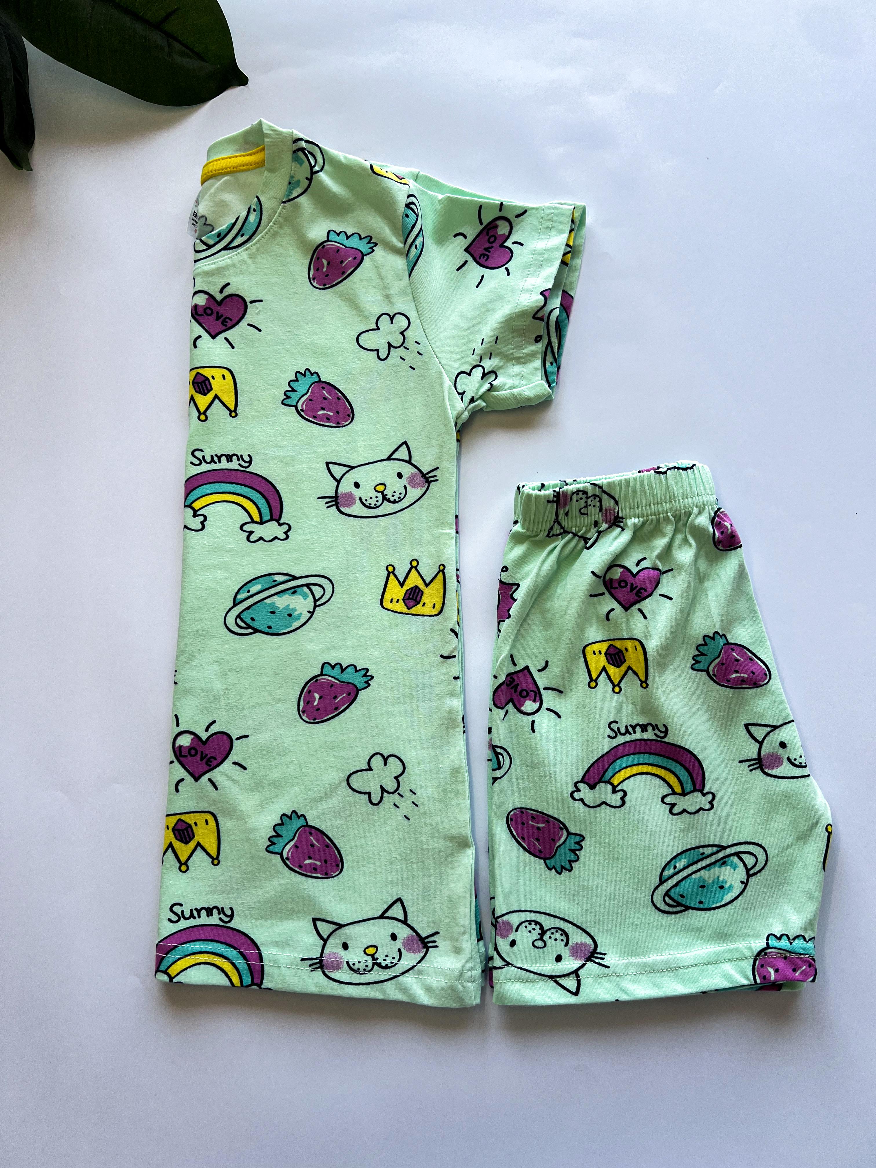 Sunny Love Şortlu Kız Çocuk Pijama Takımı