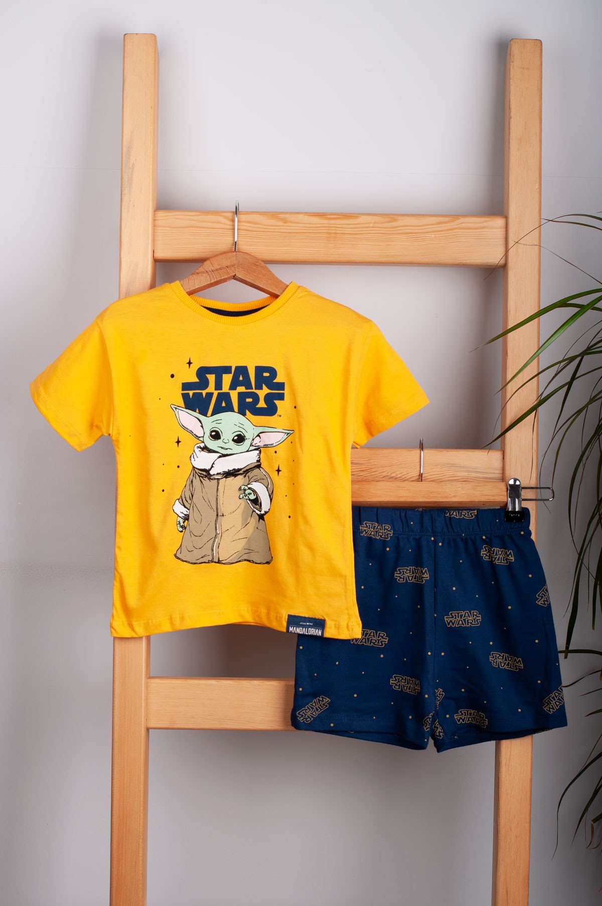 StarWars Yoda Baskılı Şortlu Erkek Çocuk Takım