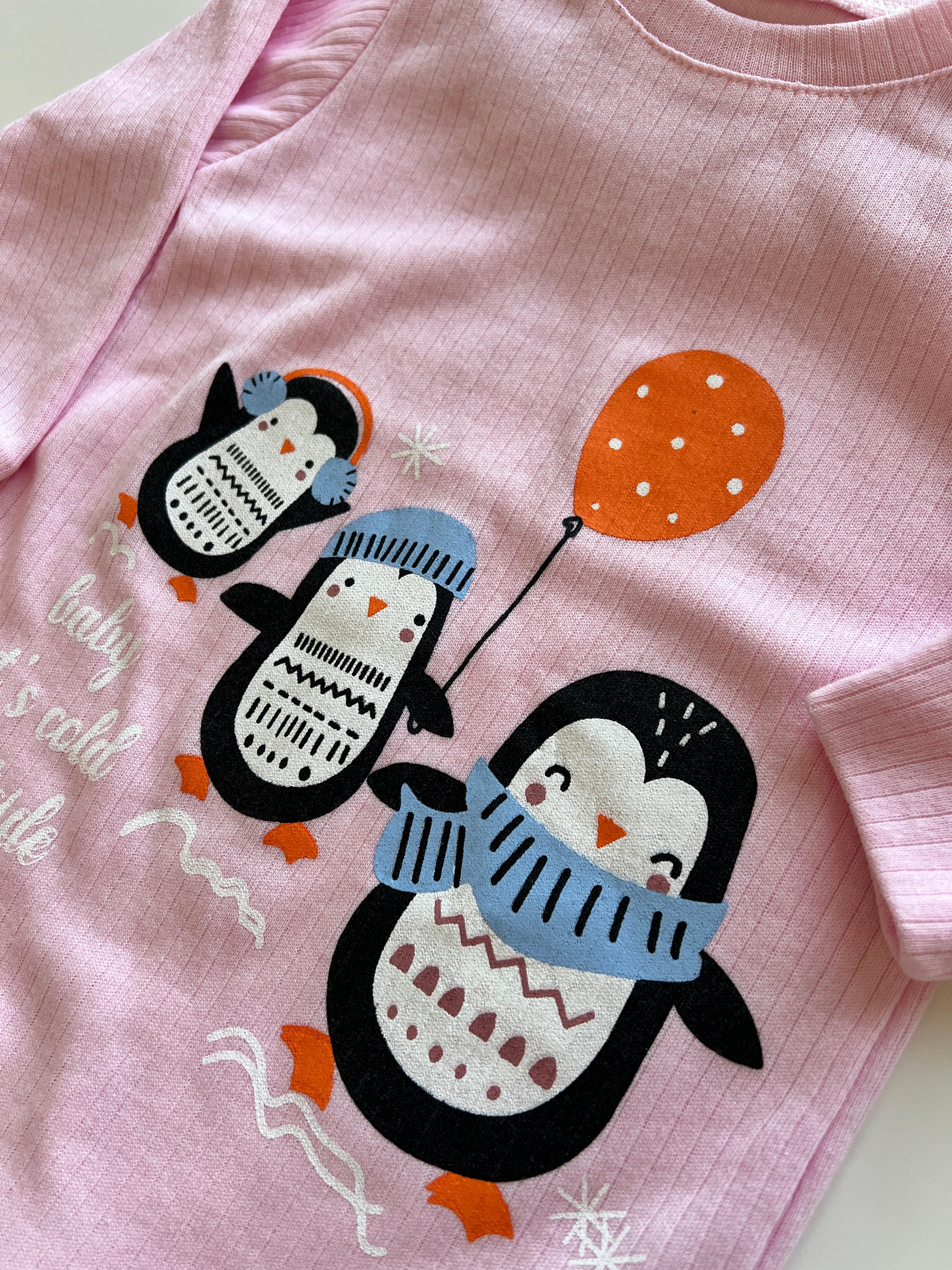 Penguen Baskılı Tulum