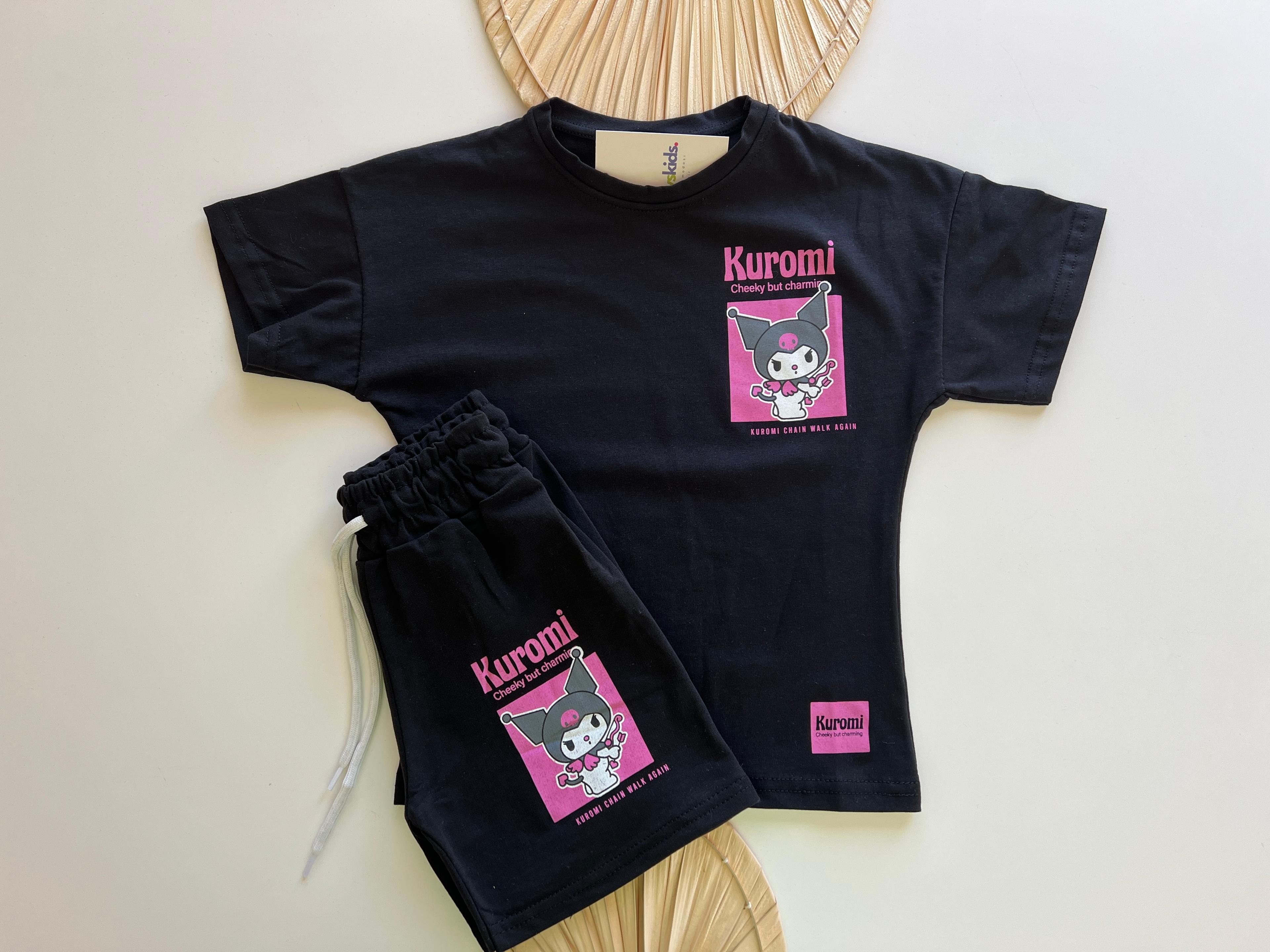 Cheeky but Charmin Kuromi Baskılı Kız Çocuk Takım 