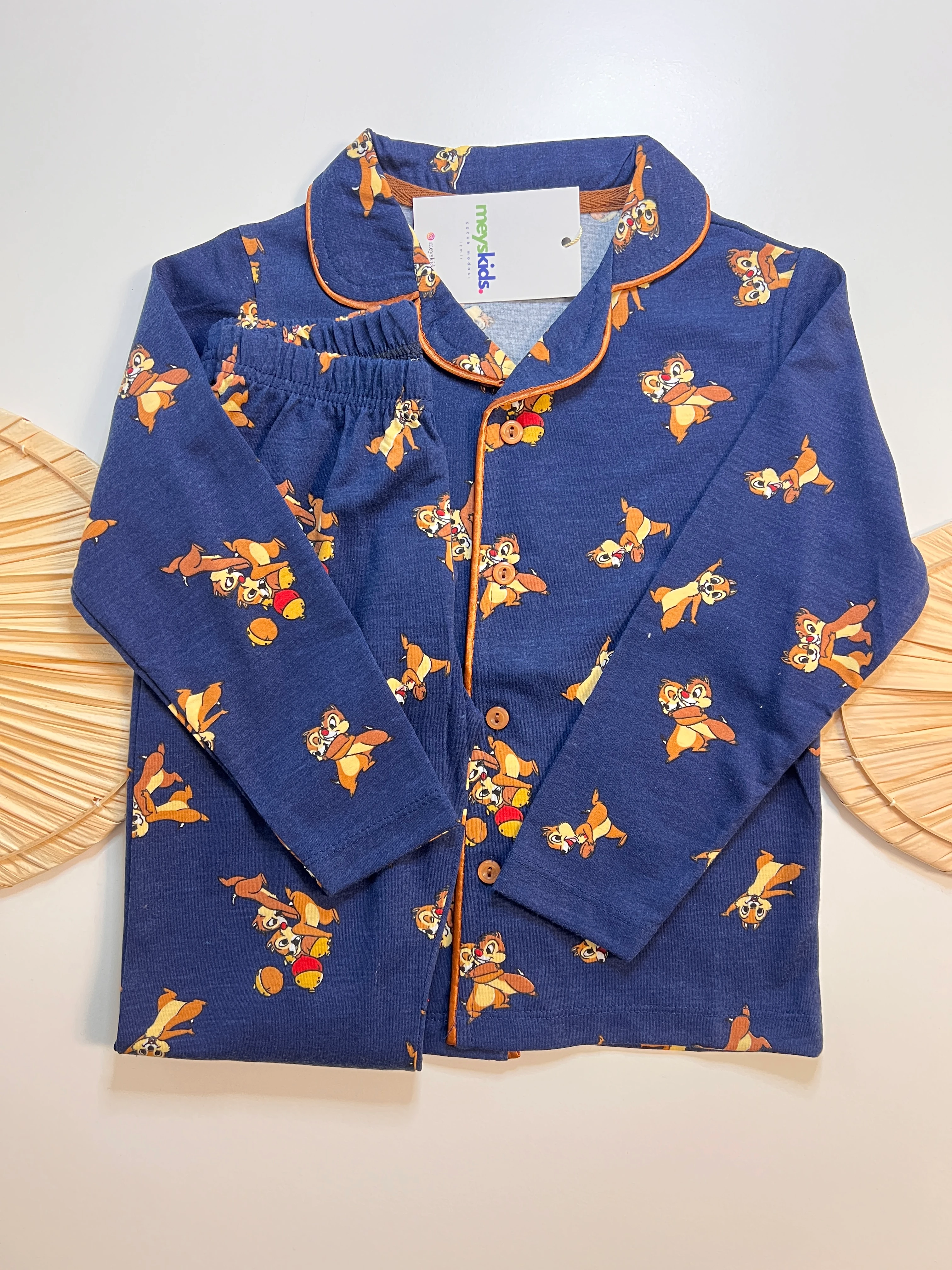 Sevimli Erkek Çocuk Pijama Takımı  - Lacivert