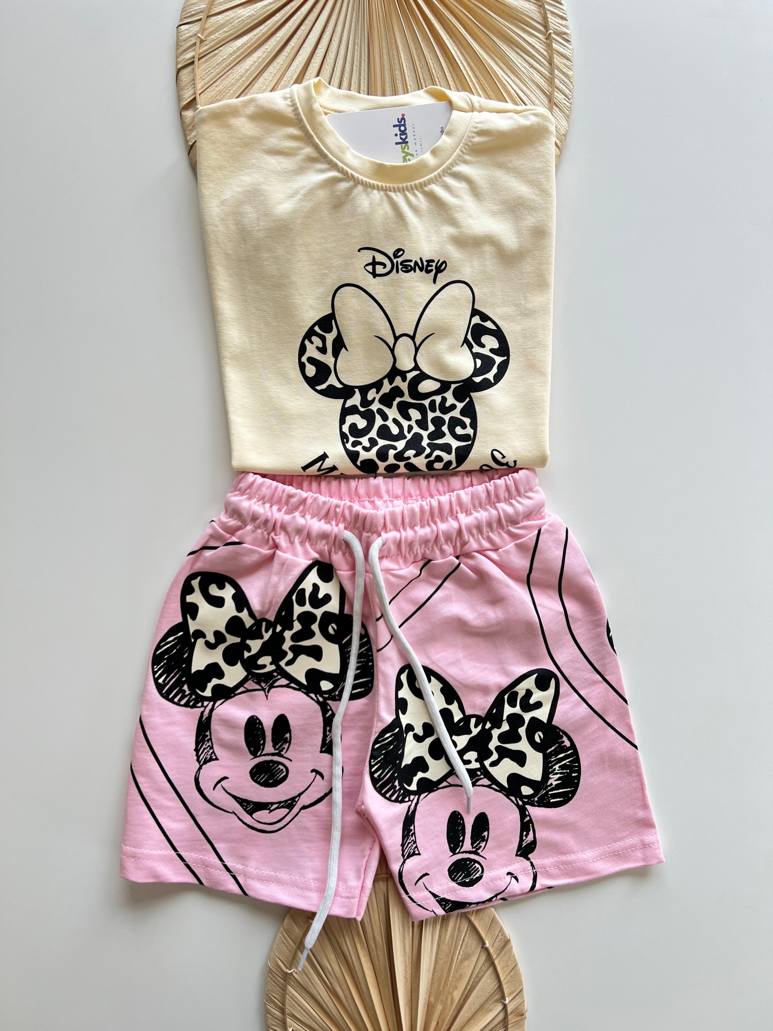 Disney Minnie Mouse Baskılı Kız Çocuk Takım