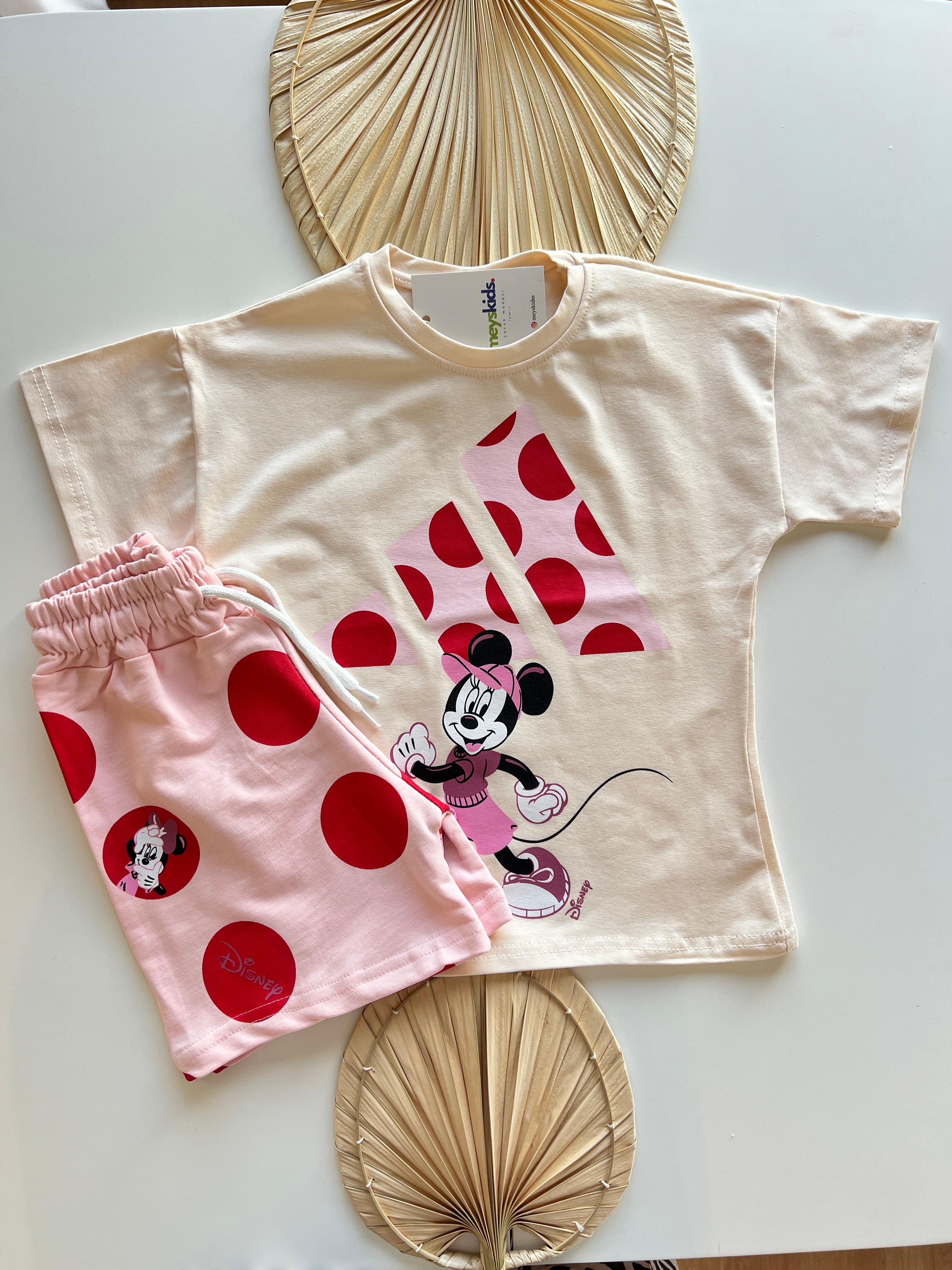Benekli Minnie Mouse Baskılı Takım