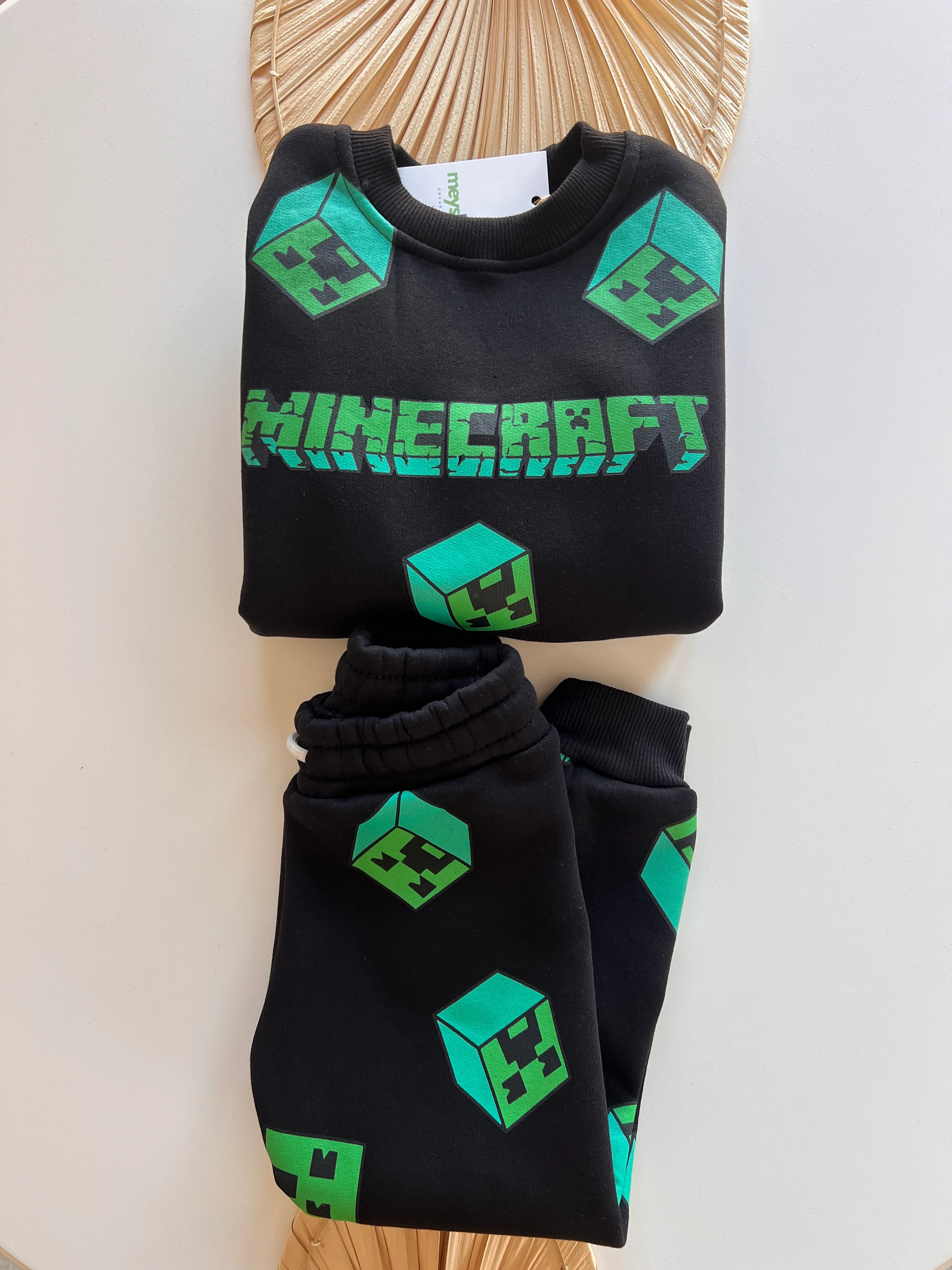 Mınecraft Baskılı Şardonlu Erkek Çocuk Takım