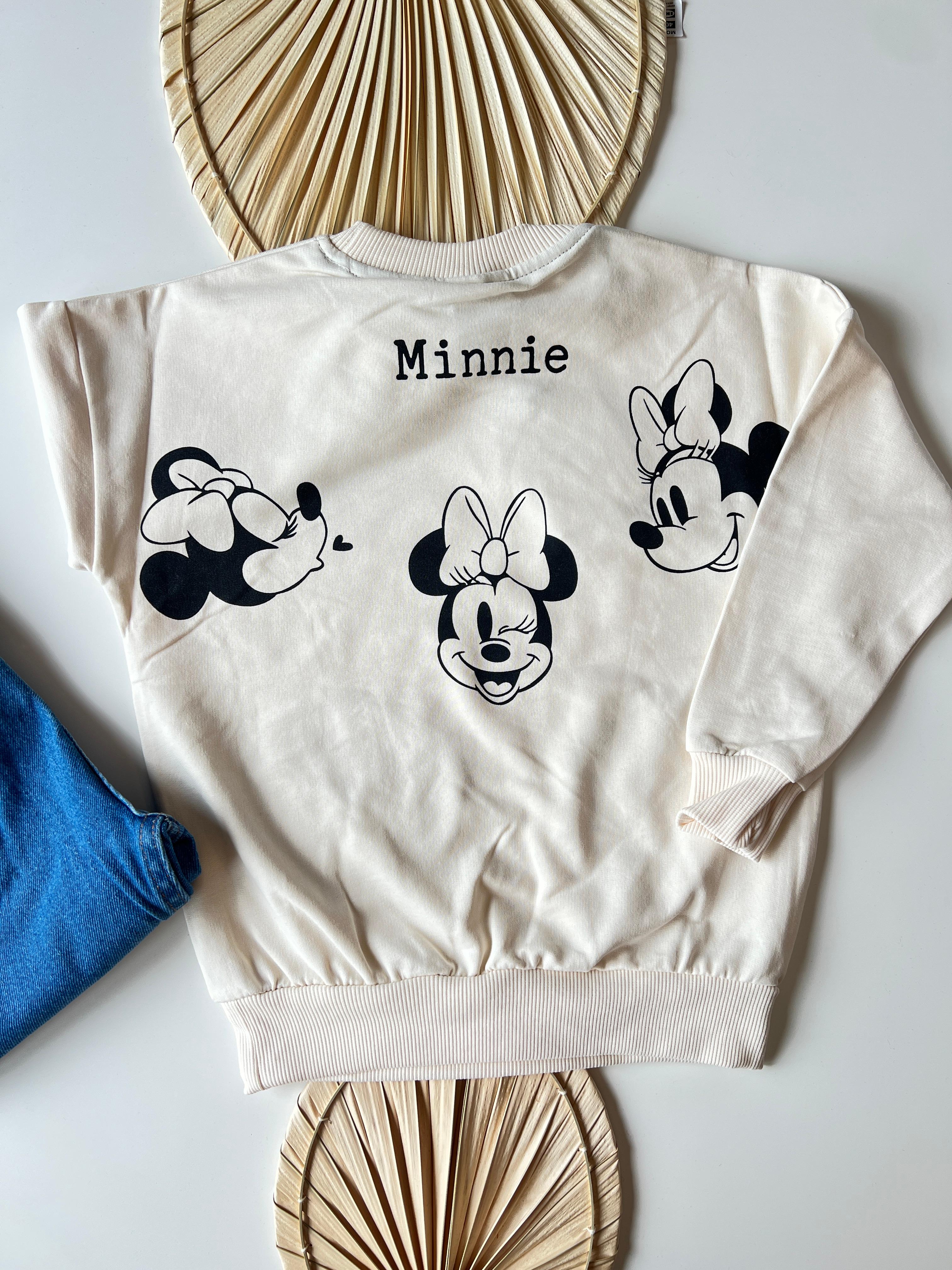 Minnie Mouse Tül Fiyonklu Kız Çocuk Takım