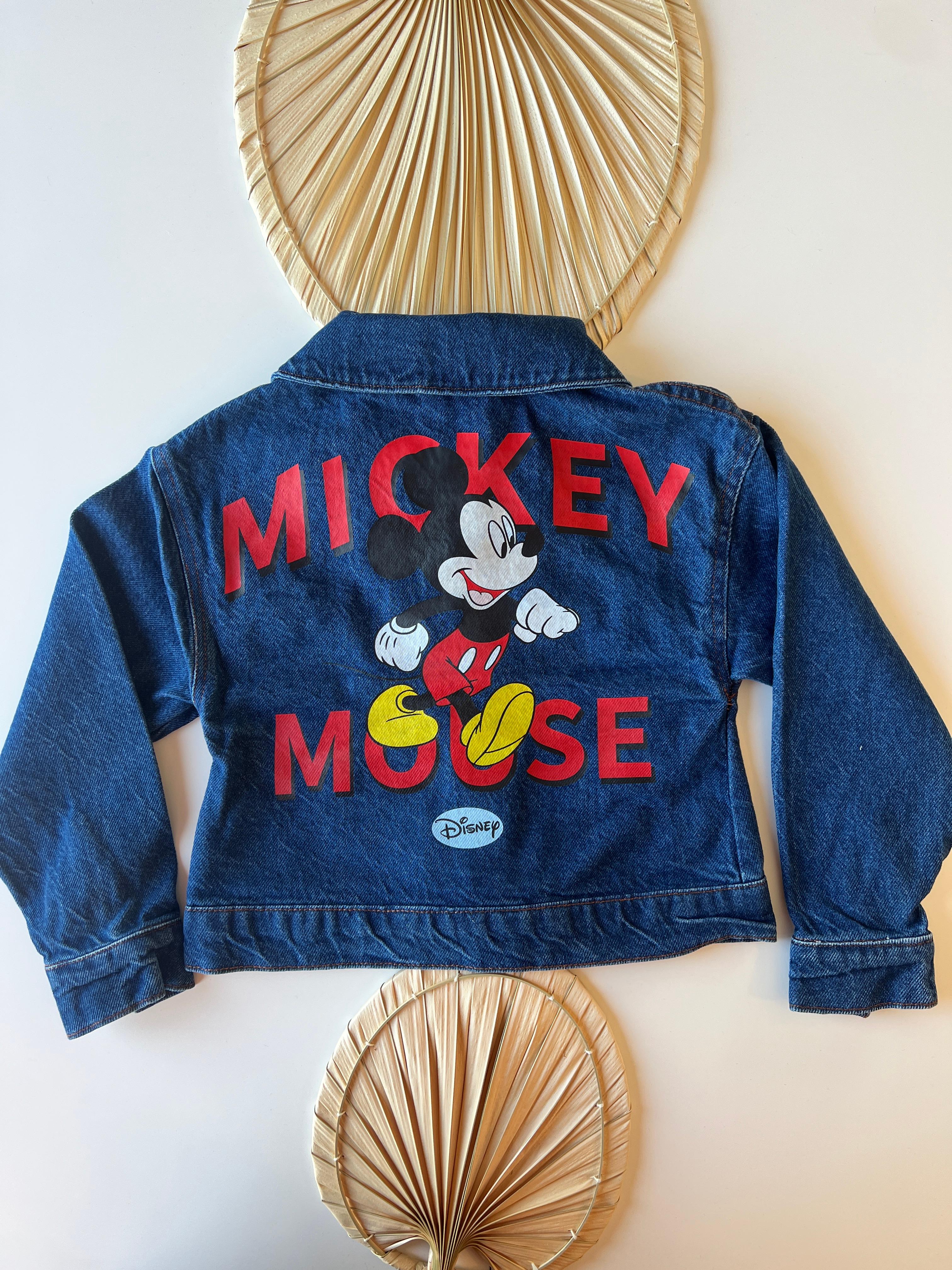 Mickey Mouse Nakışlı Kot Ceket/Pantolon Erkek Çocuk Takımı