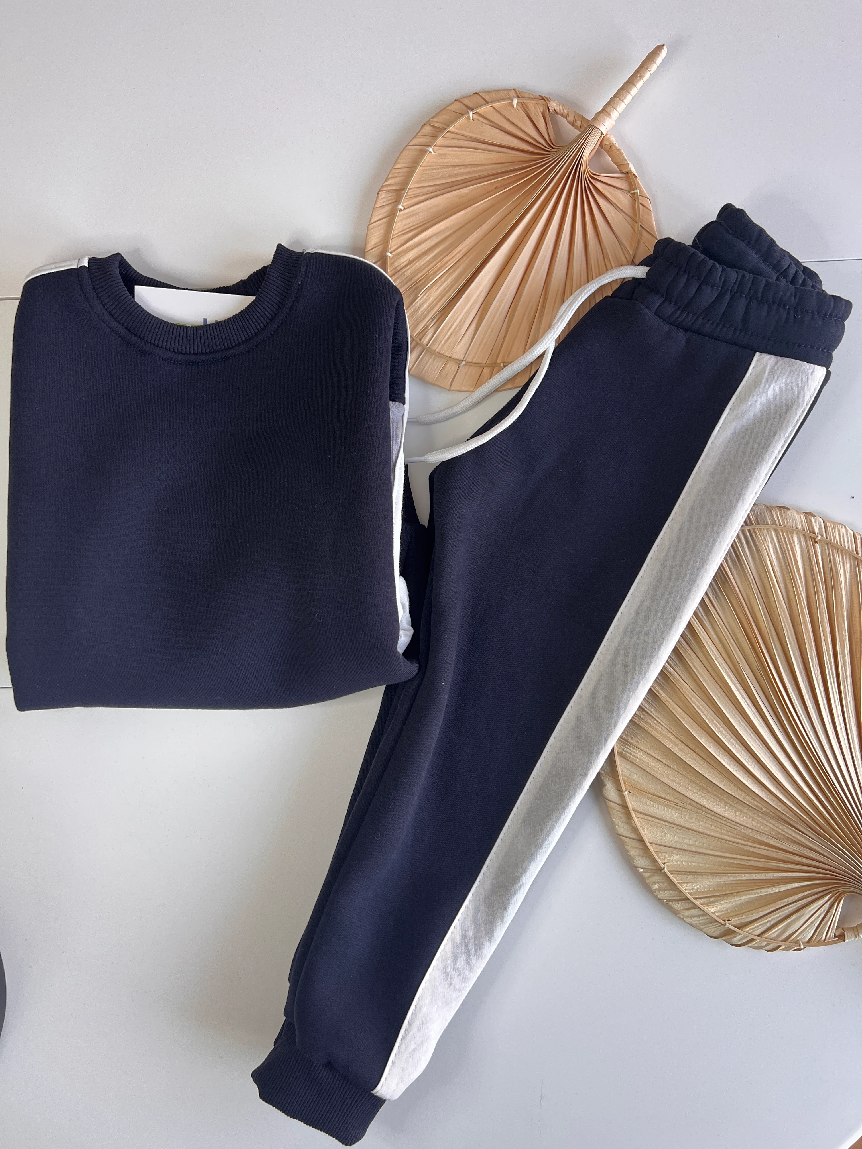 Renk Bloklu Şardonlu Erkek Çocuk Takım