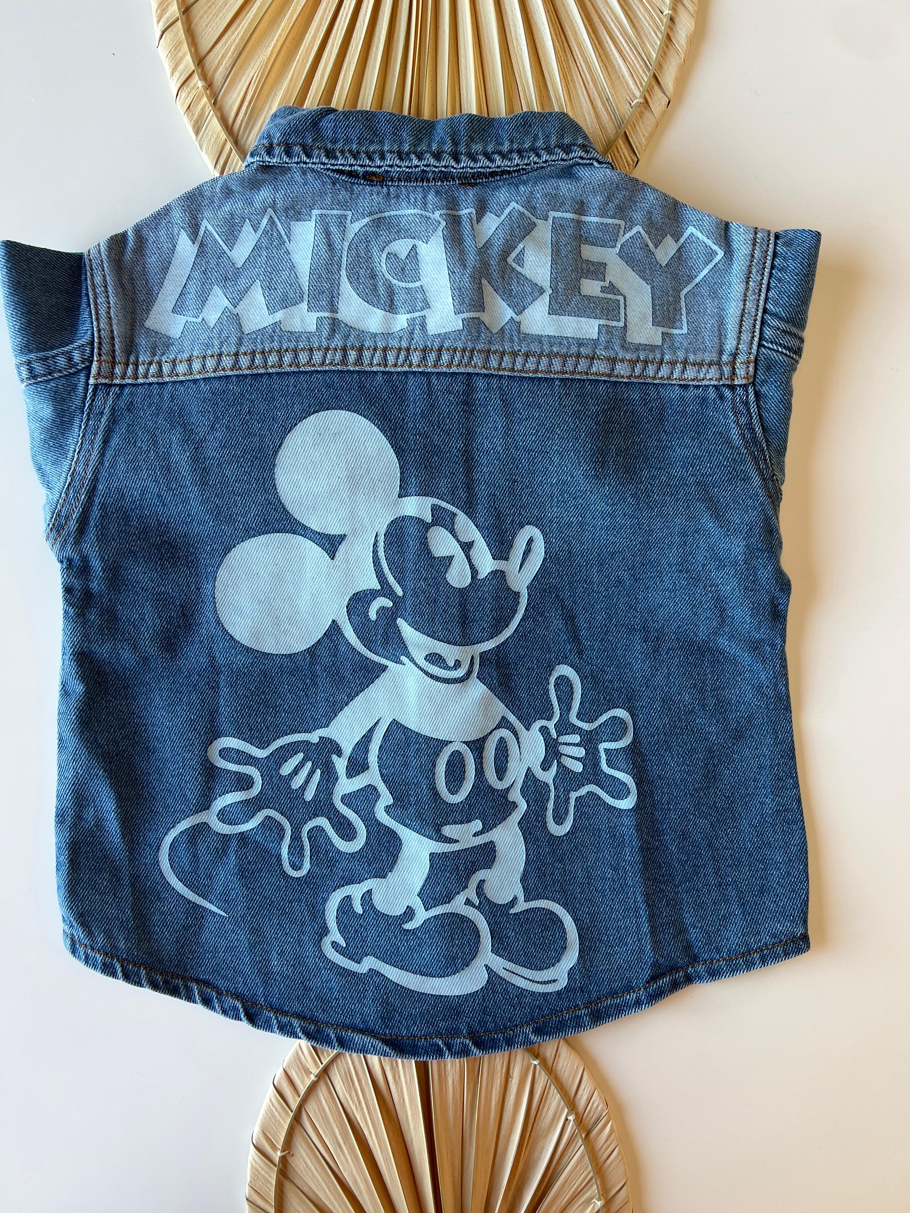 Mickey Baskılı Kot Ceket/Pantolon Erkek Çocuk Takımı