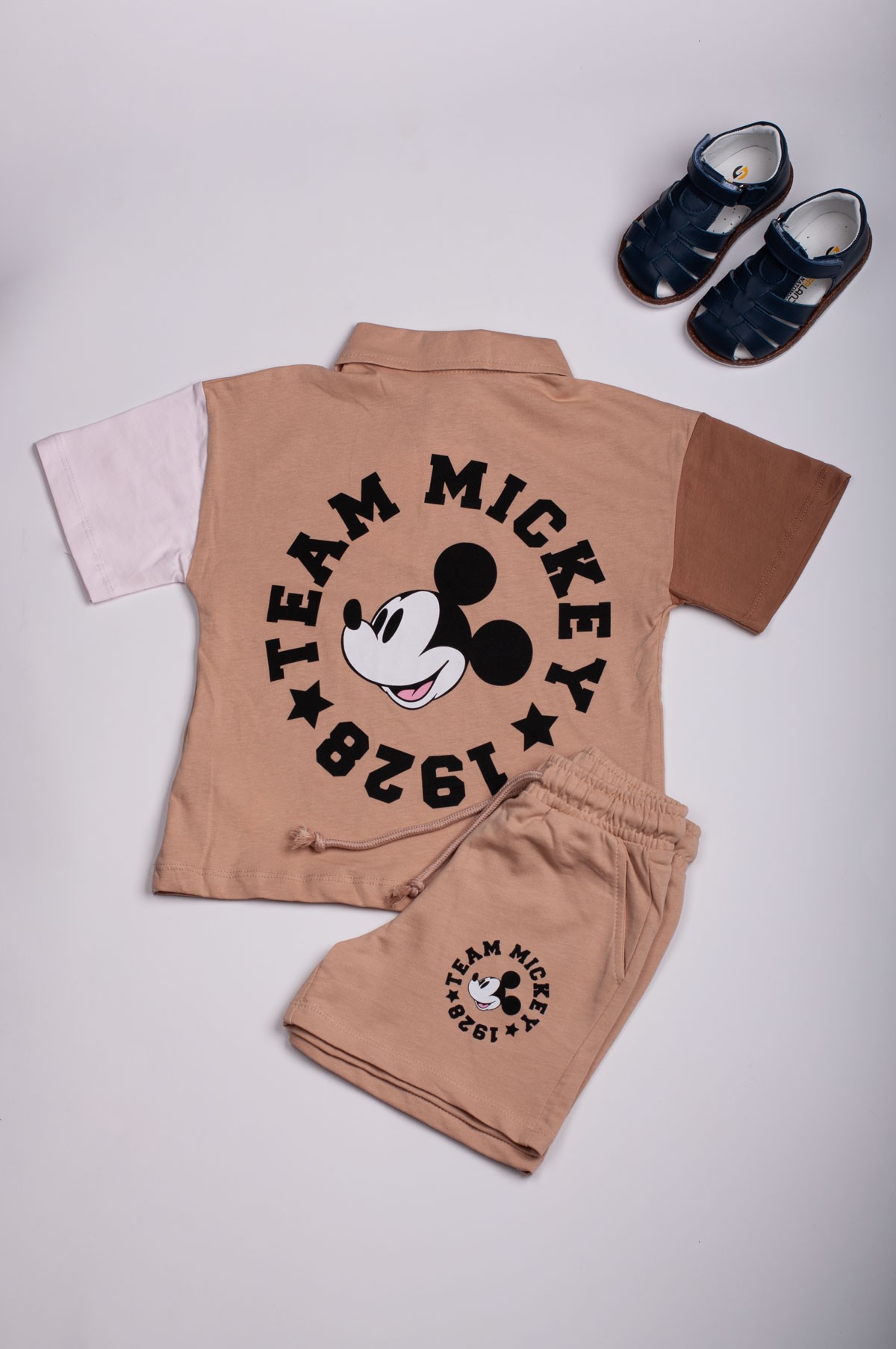 Team Mickey 1928 Baskılı Erkek Çocuk Şortlu Takım