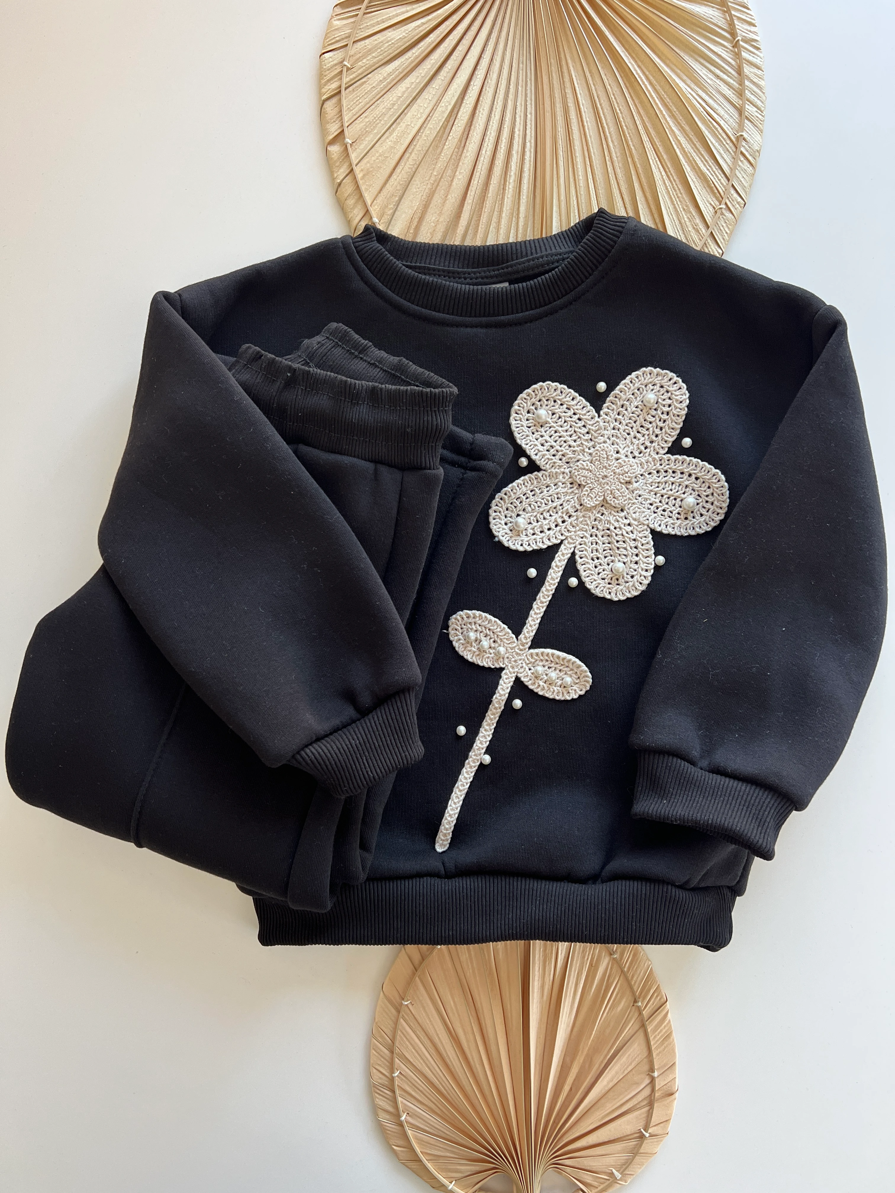 İnci Çiçek Şardonlu Takım Kız Çocuk Takım 