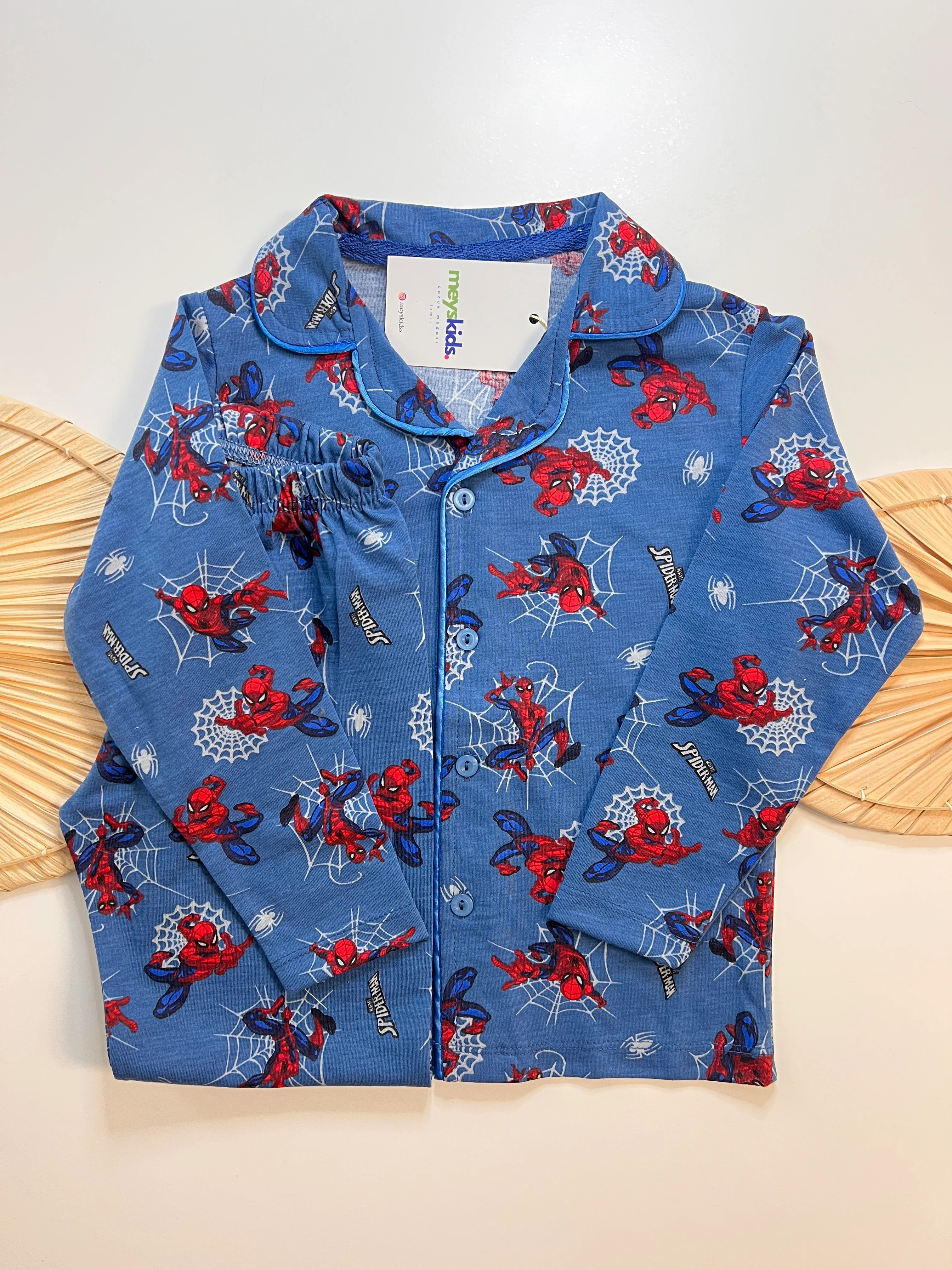 Sevimli Erkek Çocuk Pijama Takımı  - Mavi