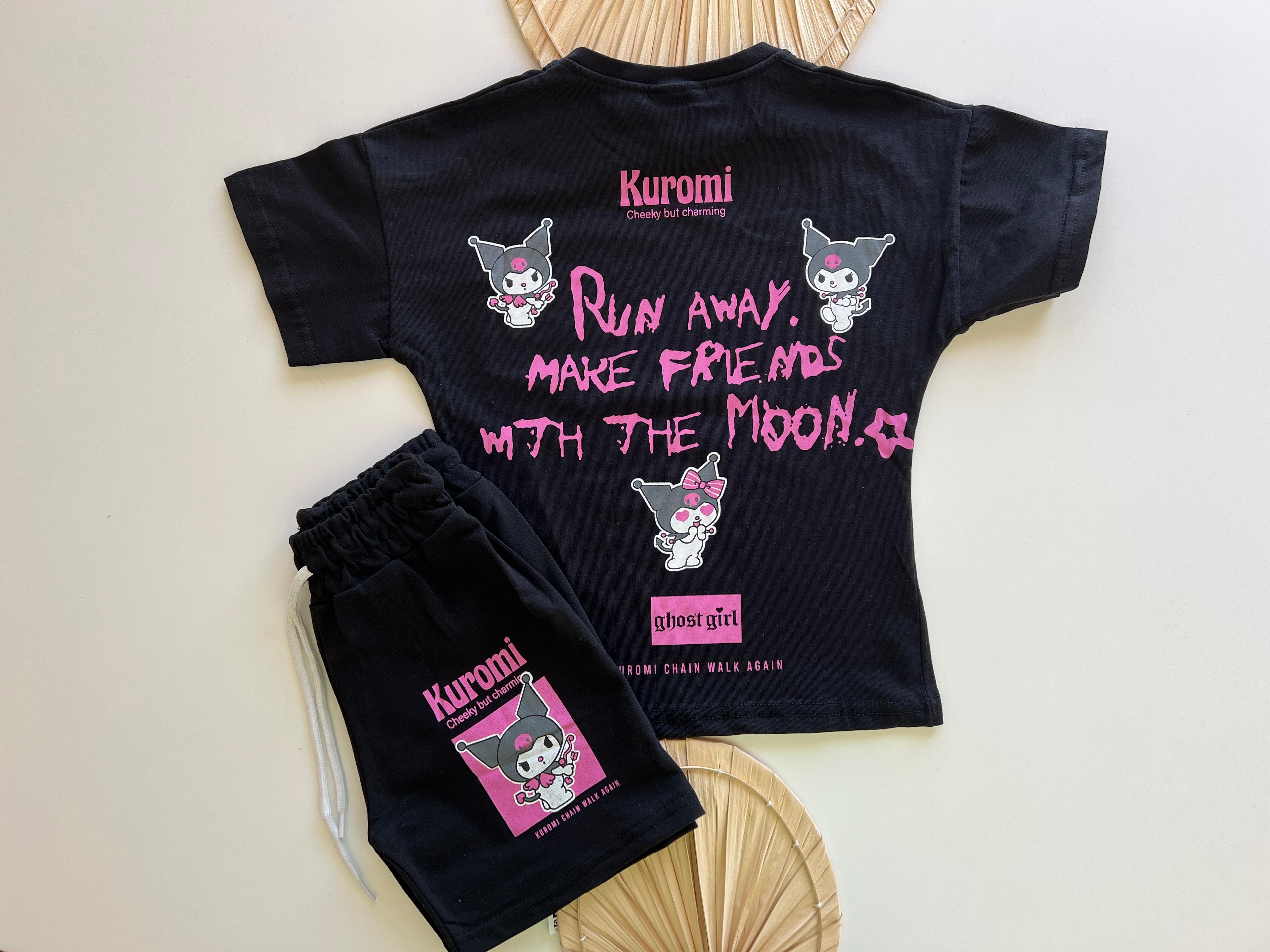 Cheeky but Charmin Kuromi Baskılı Kız Çocuk Takım 