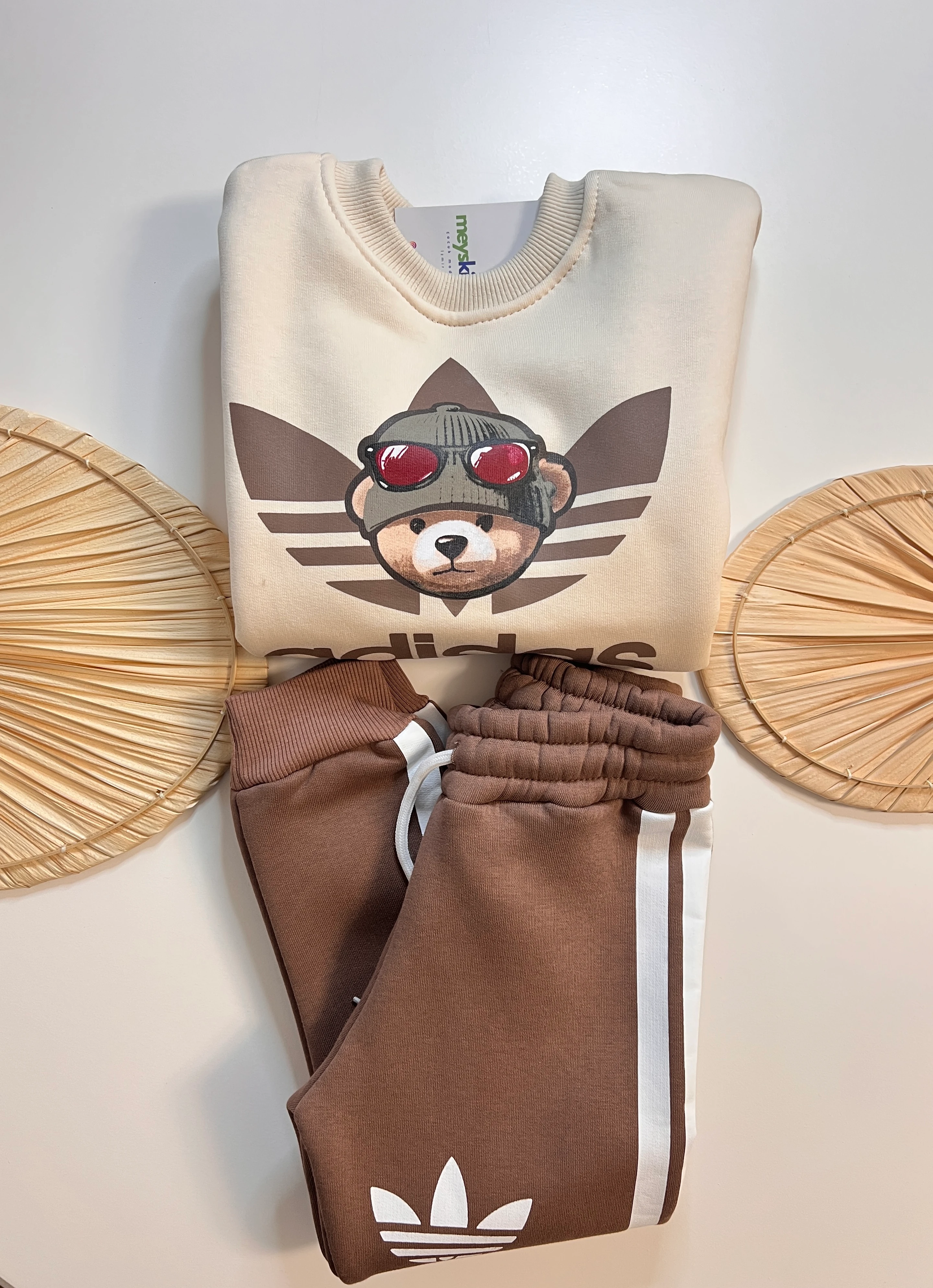 Ayıcık Detaylı Şardonlu Erkek Çocuk Takım 