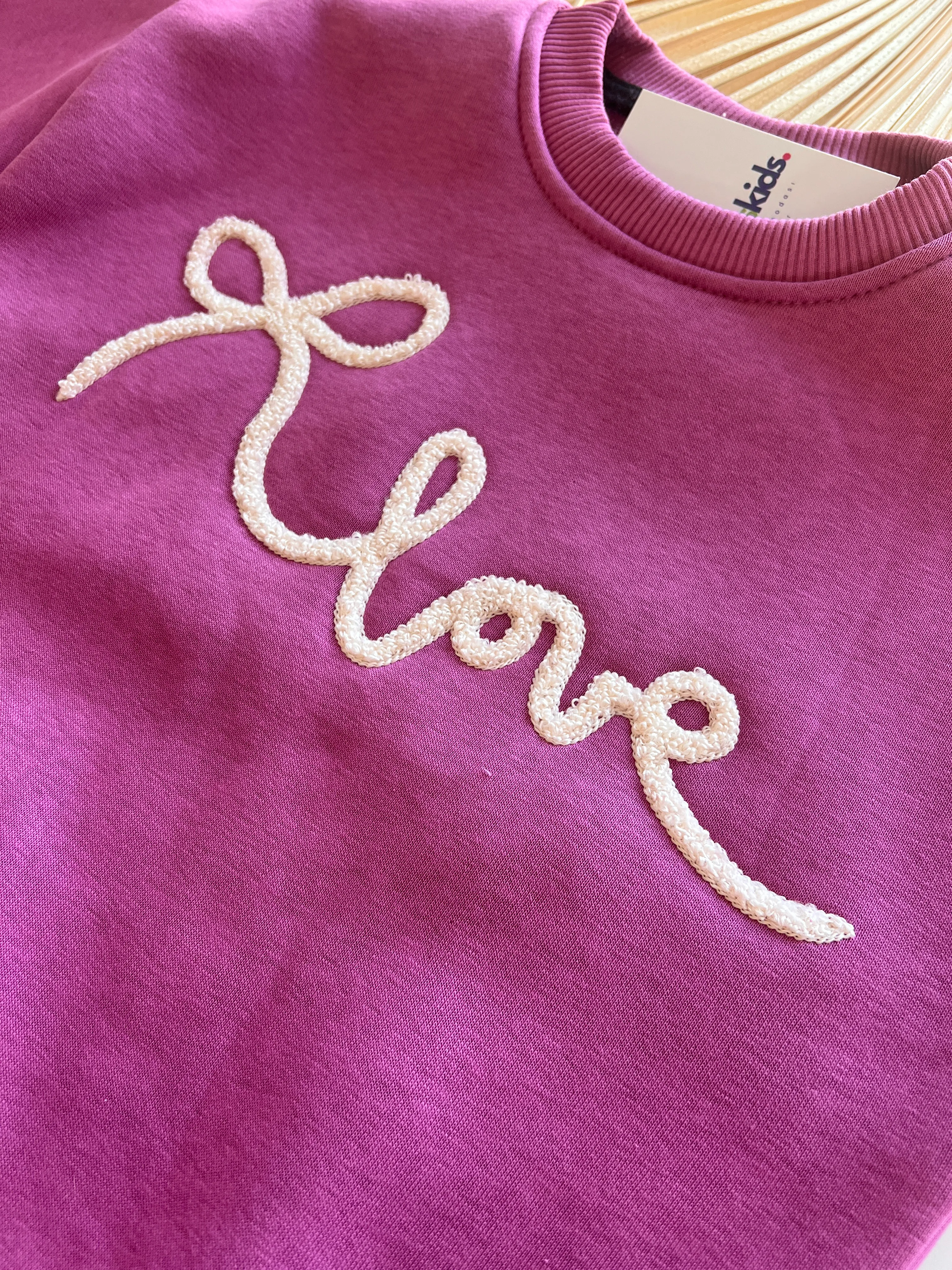 Süzene Love Nakışlı Şardonlu Kız Çocuk Takım 