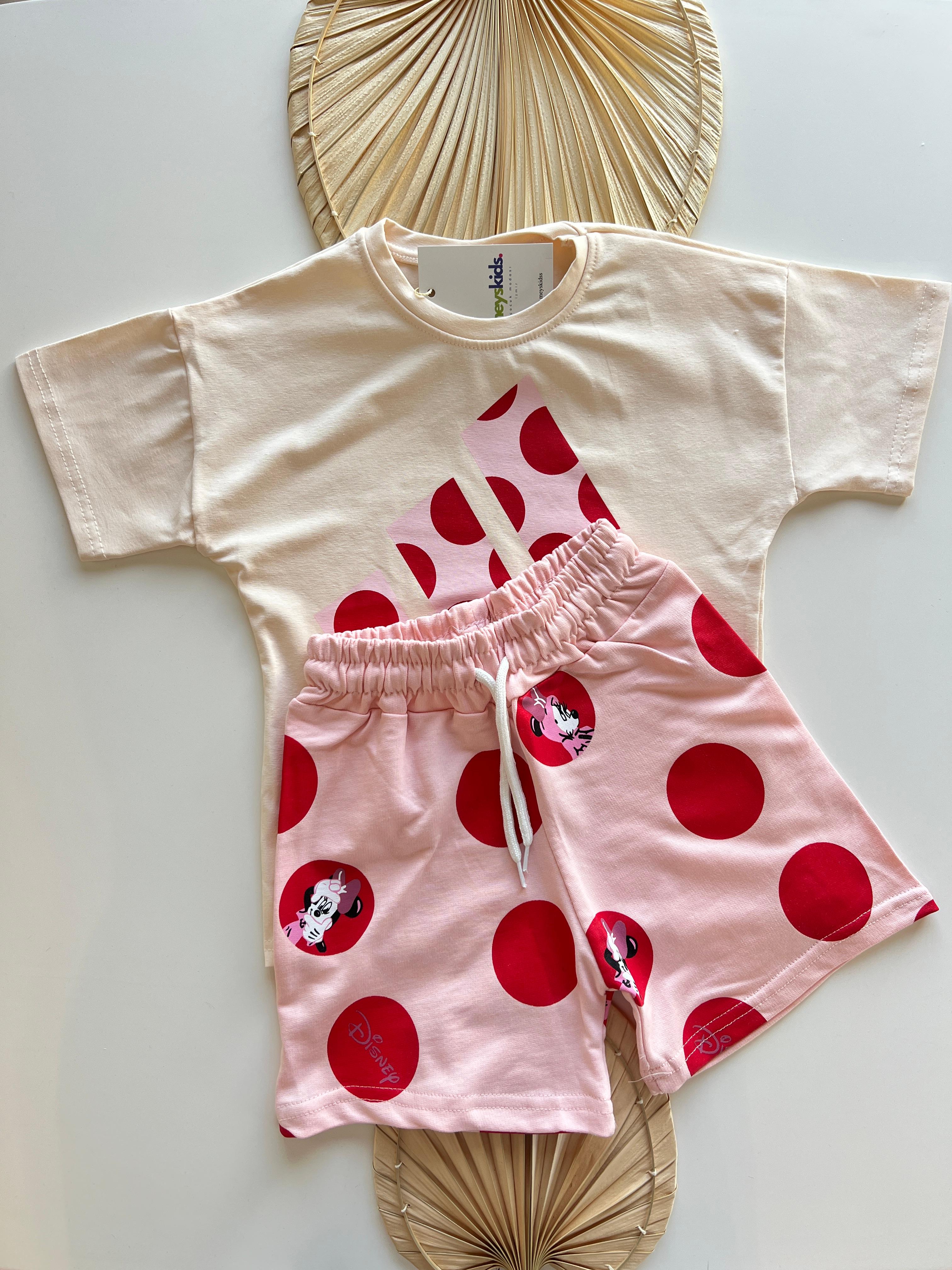 Benekli Minnie Mouse Baskılı Takım