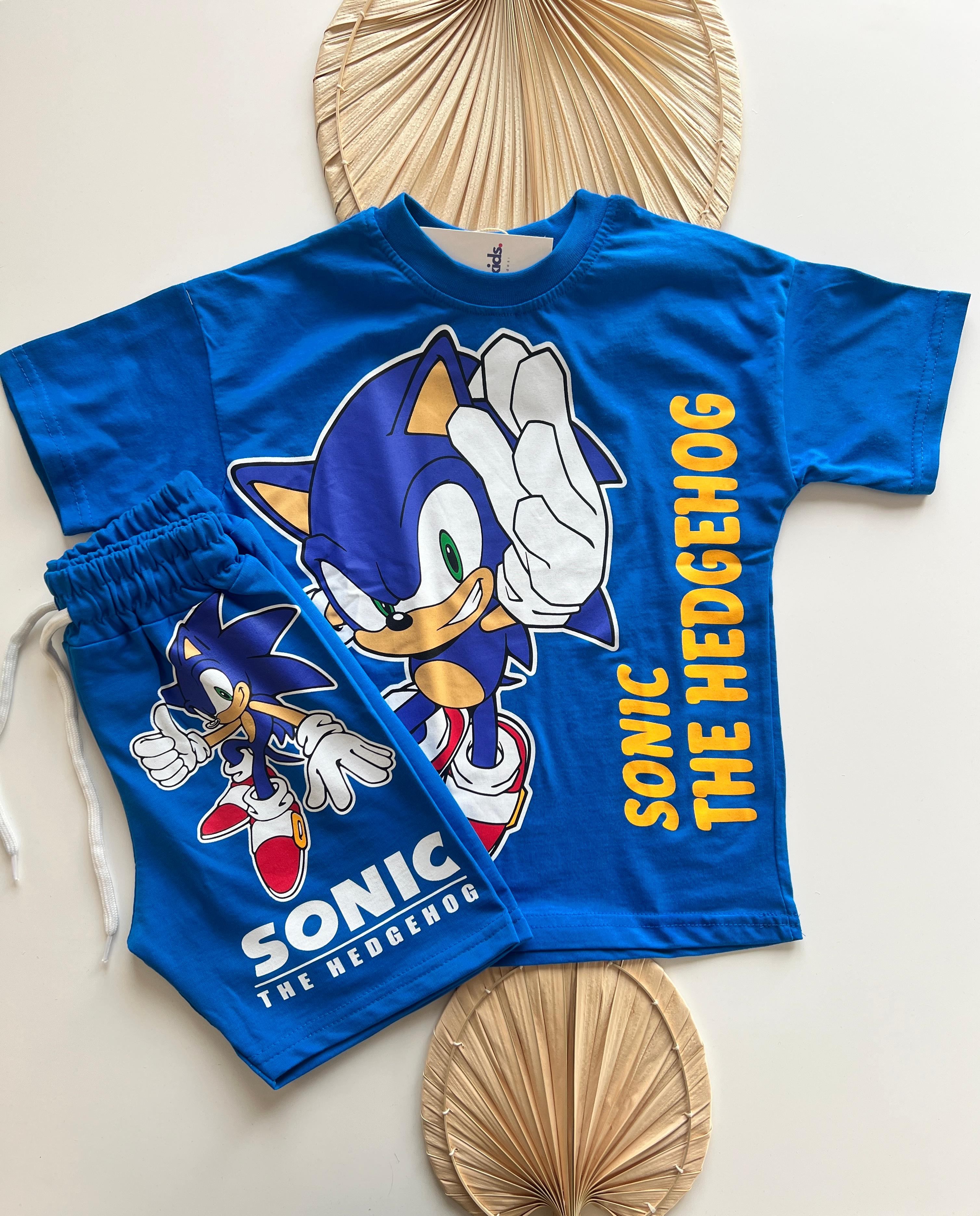 Sonic Baskılı Şortlu Takım