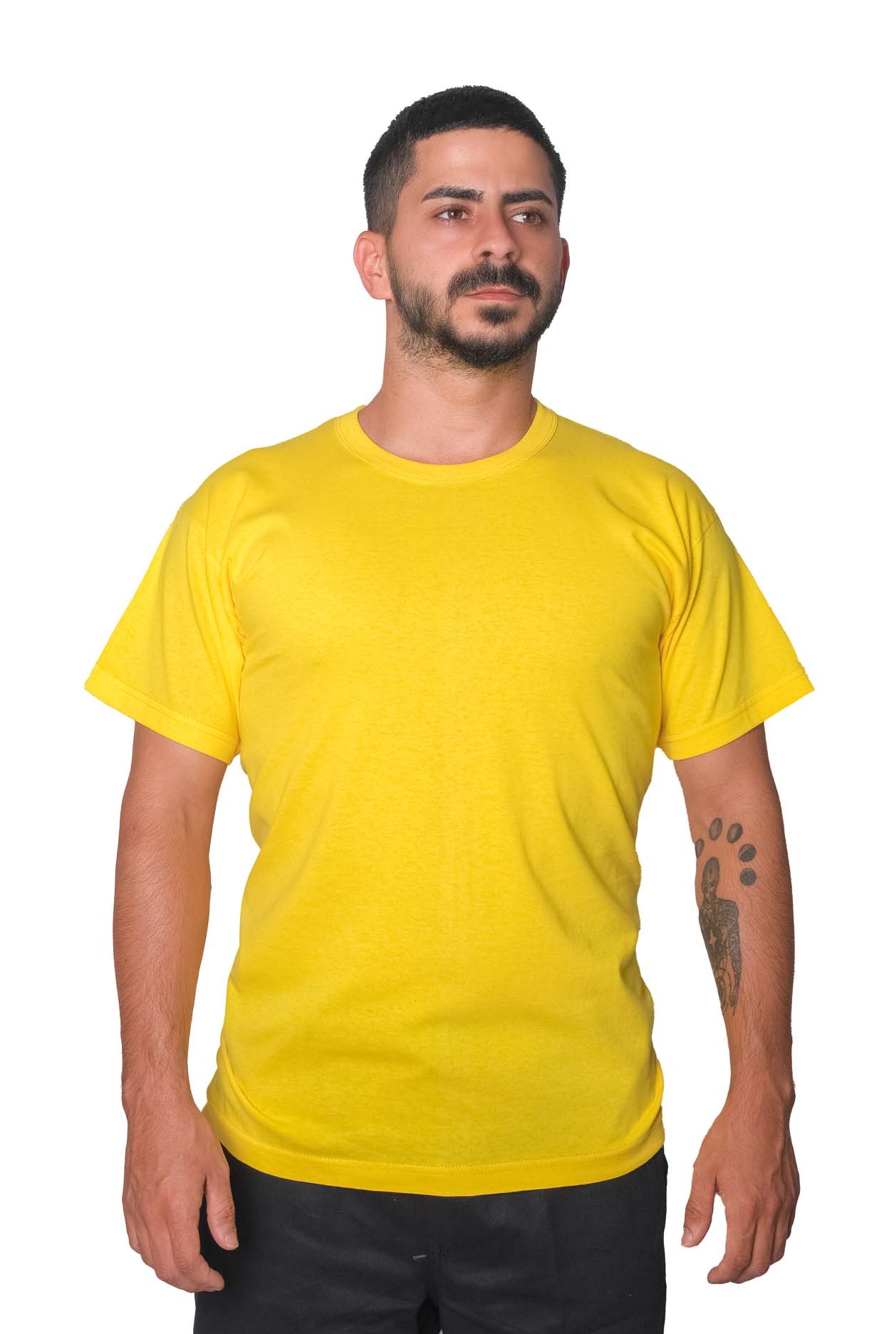  Sıfır Yaka Süprem T-shirt  - SARI