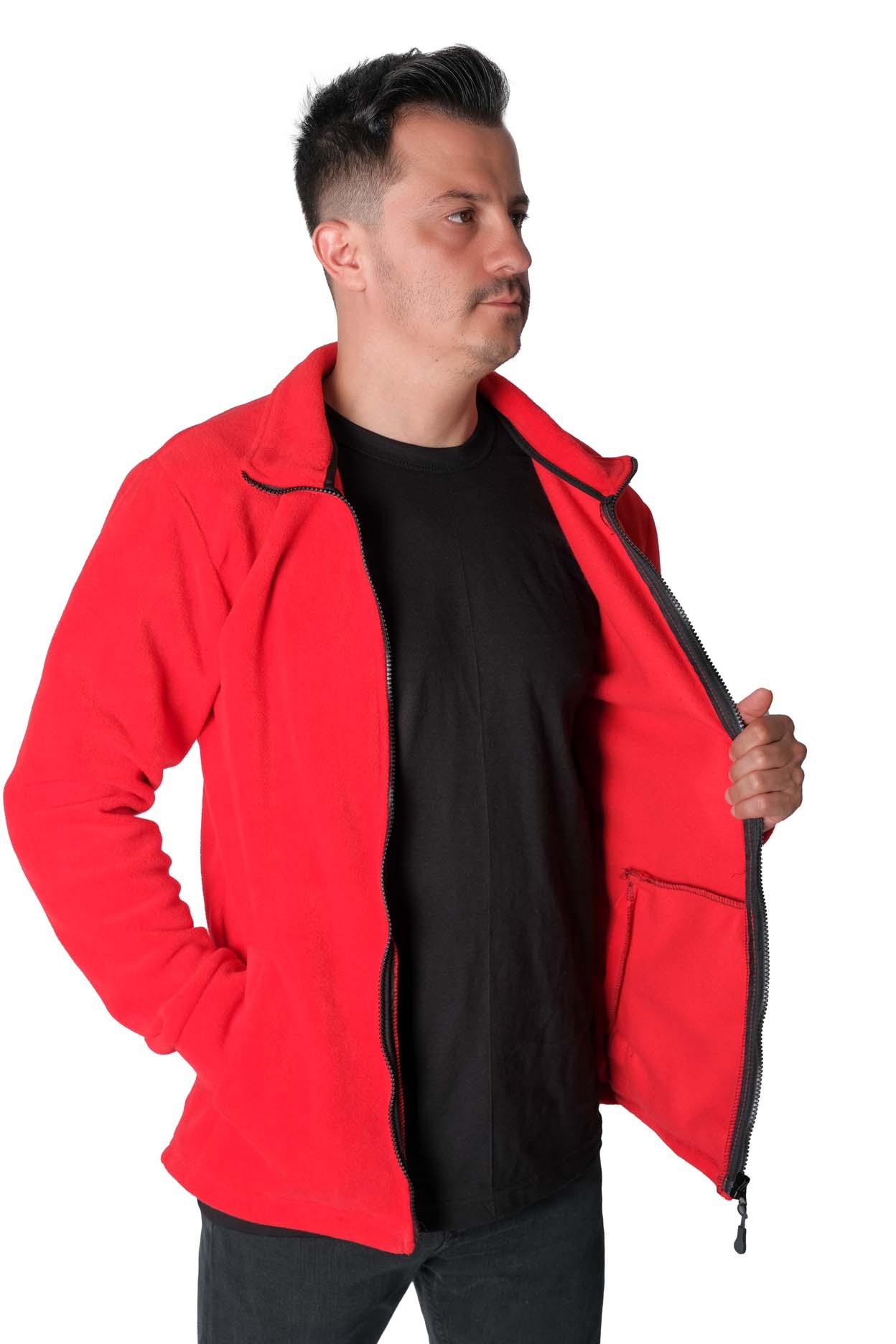 Fleto Cep Polar Ceket - KIRMIZI
