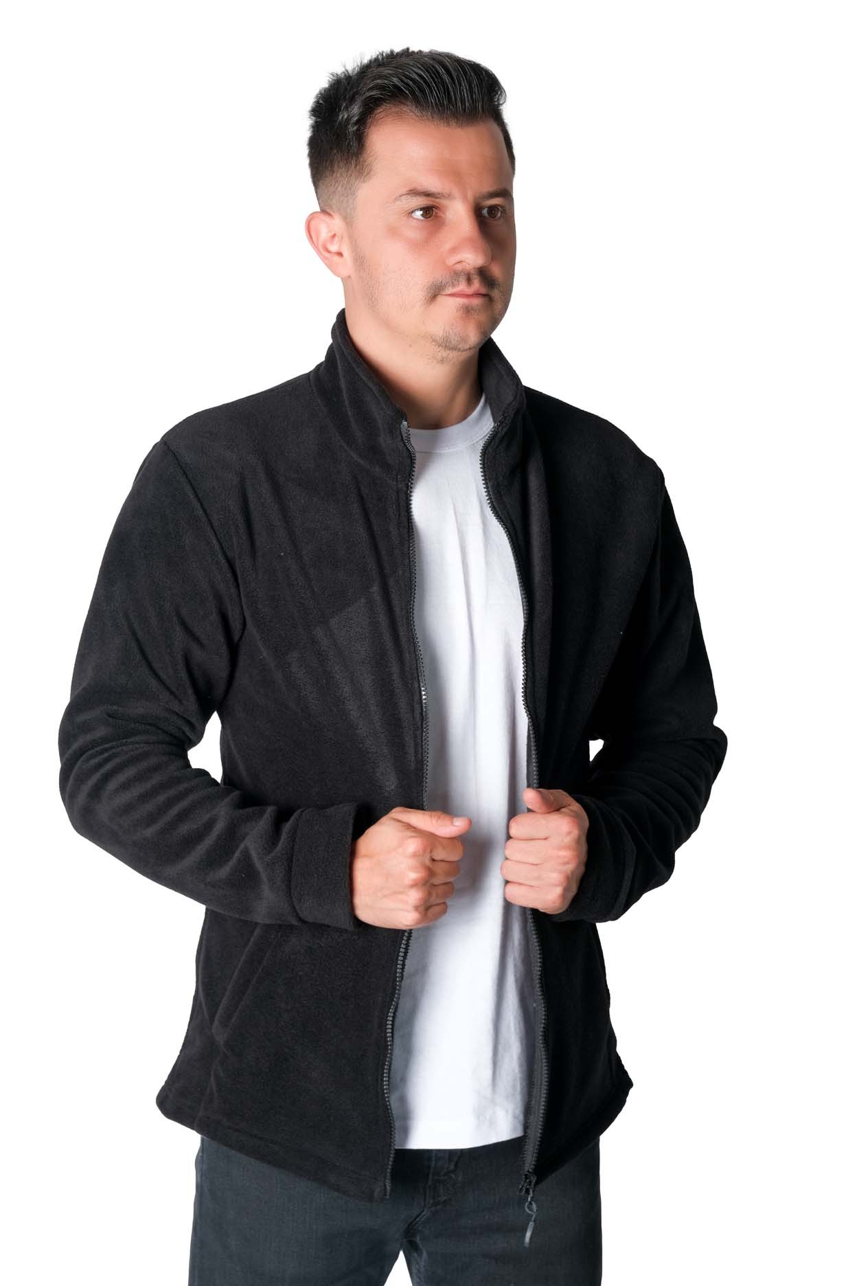 Fleto Cep Polar Ceket - SİYAH