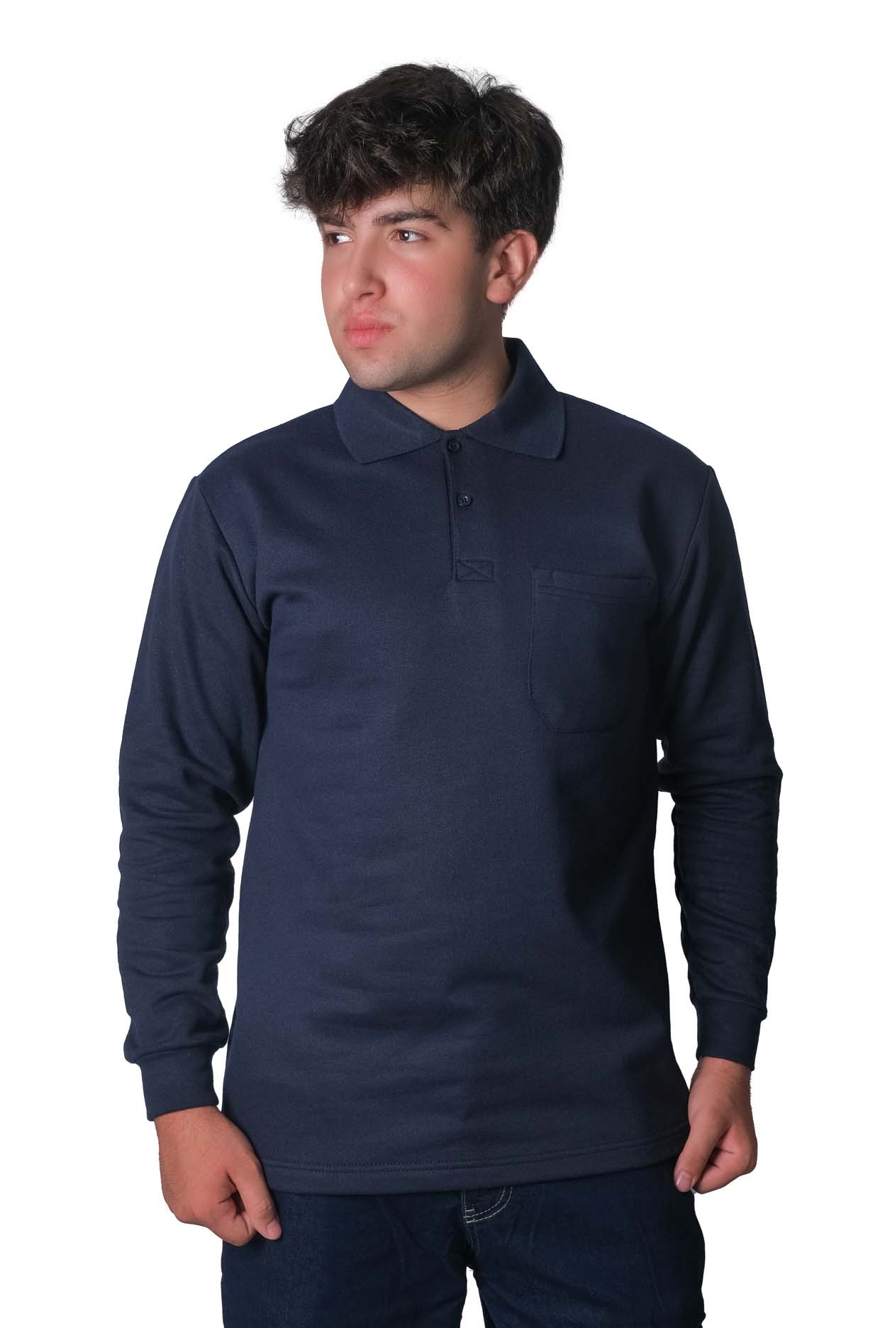 Polo Yaka İki İplik Sweatshirt 10 Adet Fiyatıdır - LACİVERT