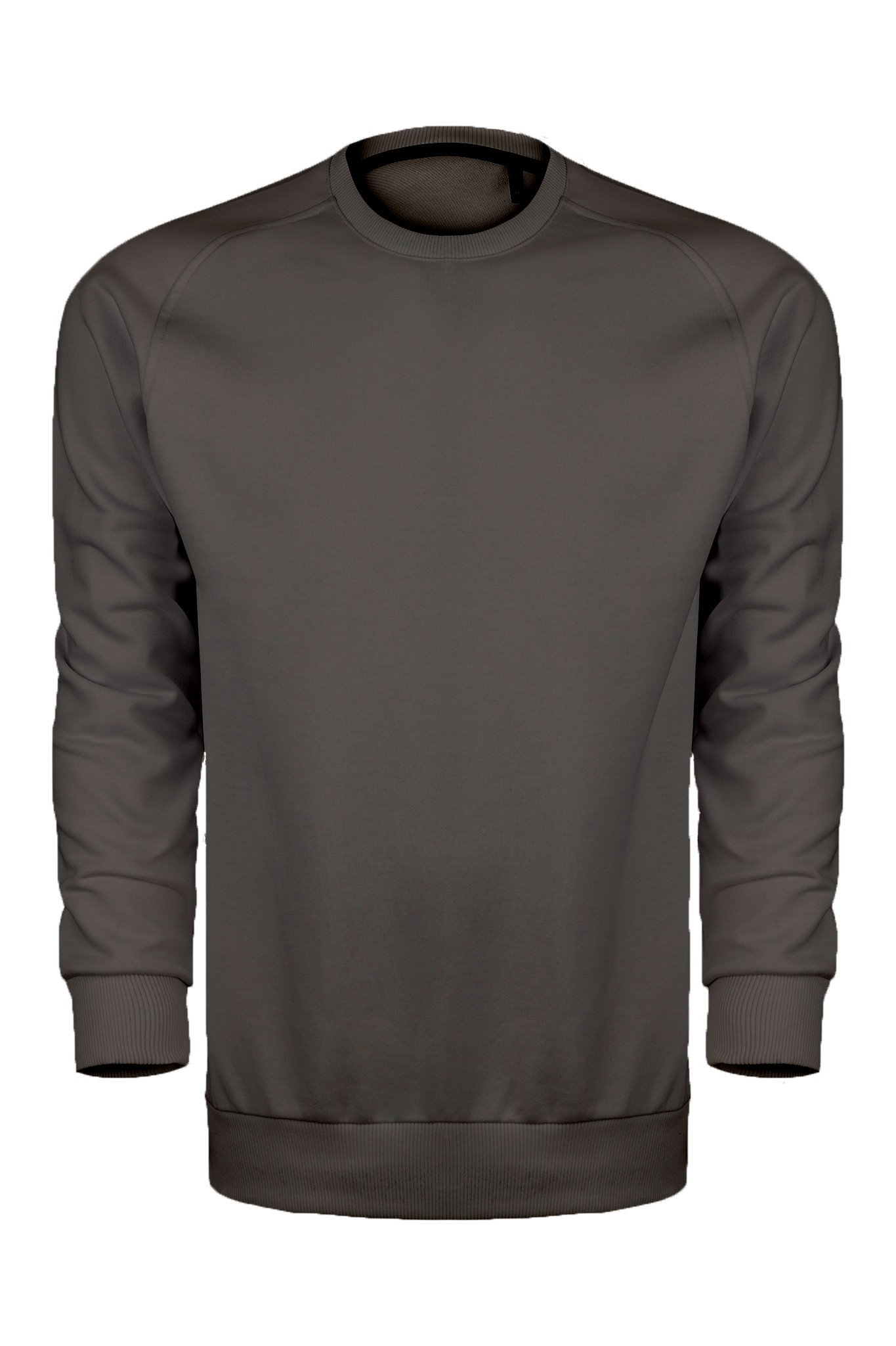 SIFIR YAKA SWEAT TEKLİ FİYAT - FÜME