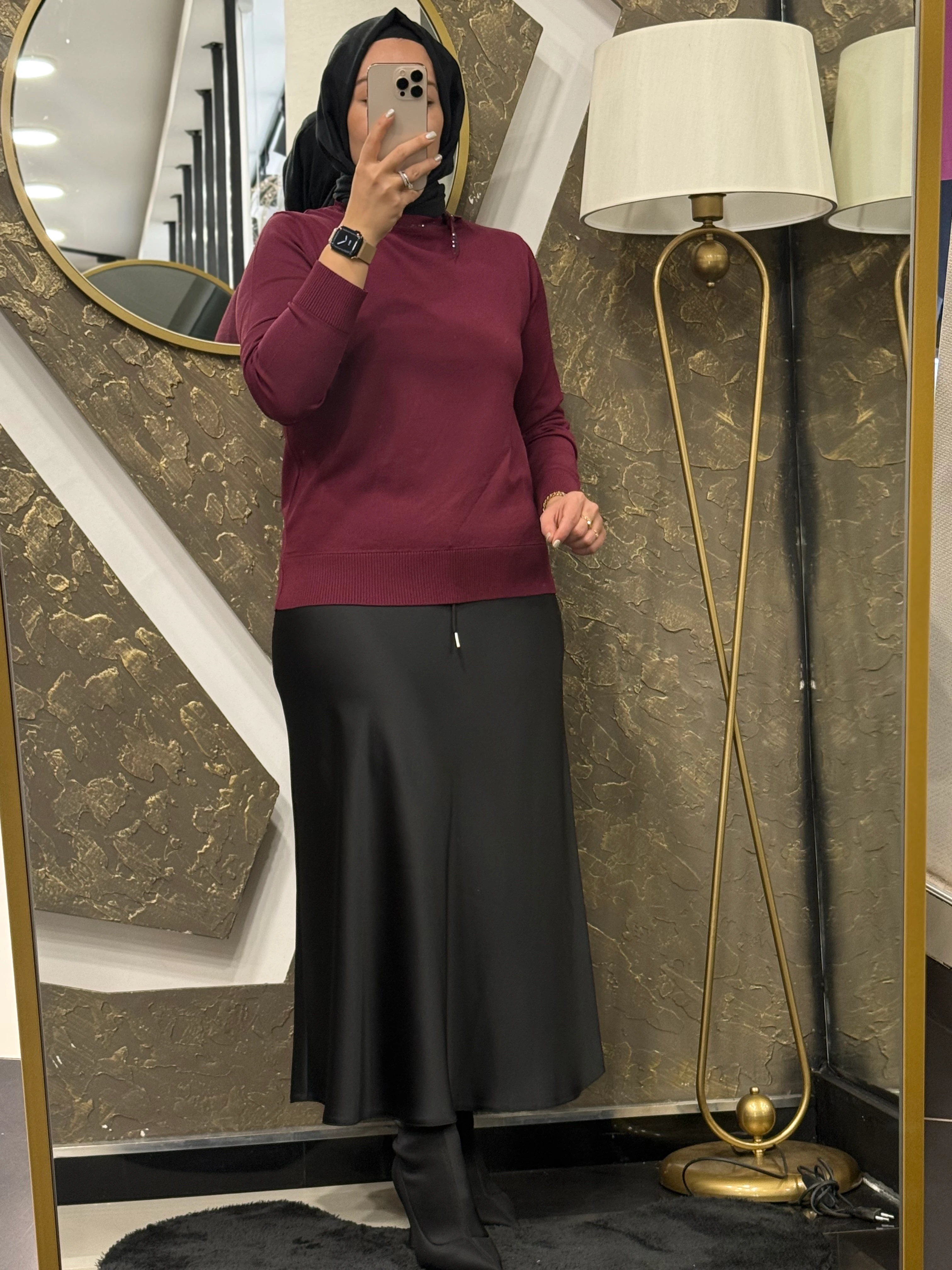 GHİSA 4186 YAKASI BAĞLAMA DETAYLI TUNİK - MÜRDÜM