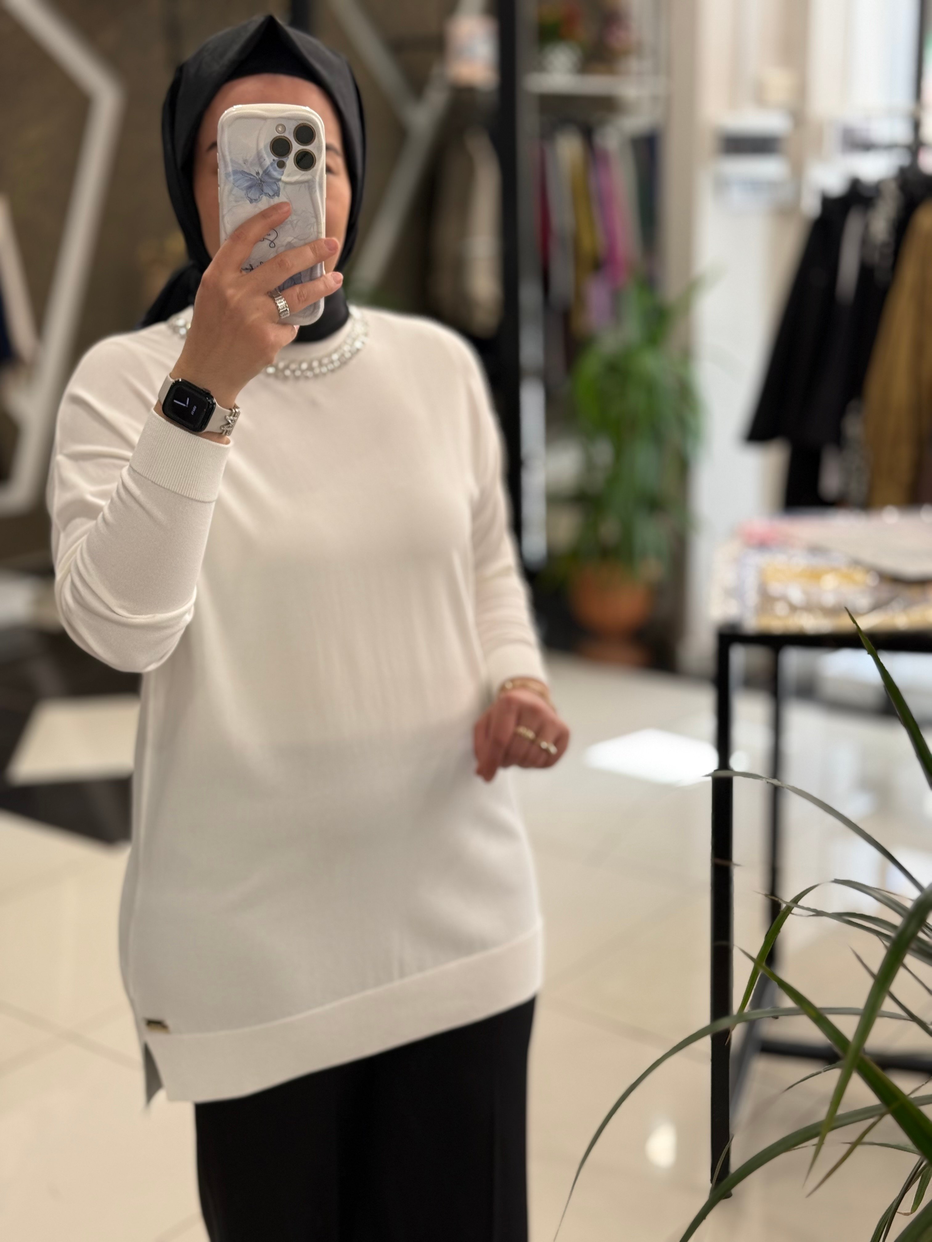 Missemramiss Maglia Taş İşlemeli Merserize Tunik