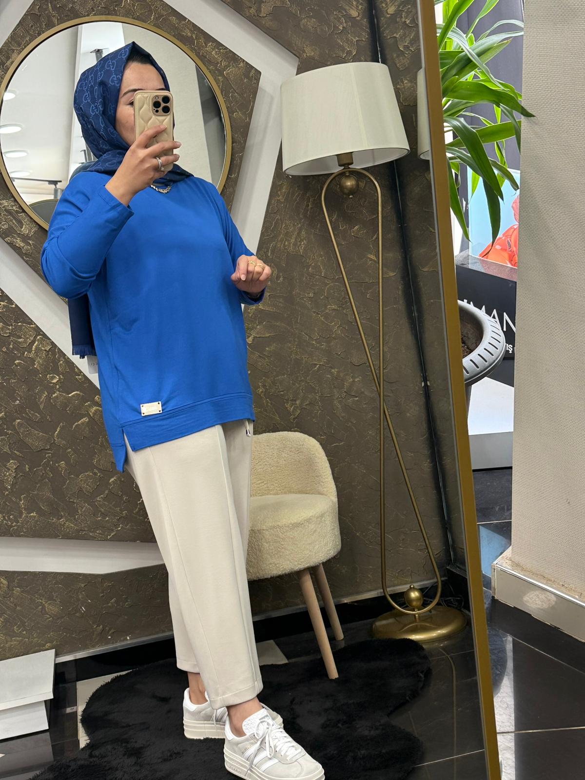 MİSSEMRAMİSS 4973 BLUZ - SAKS MAVİ