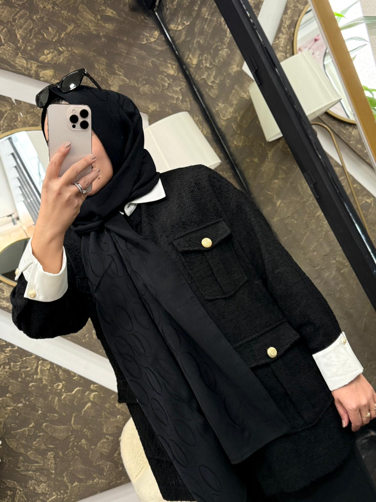 TERZİ DÜKKANI MOON GÖMLEK DETAYLI TUVİT CEKET