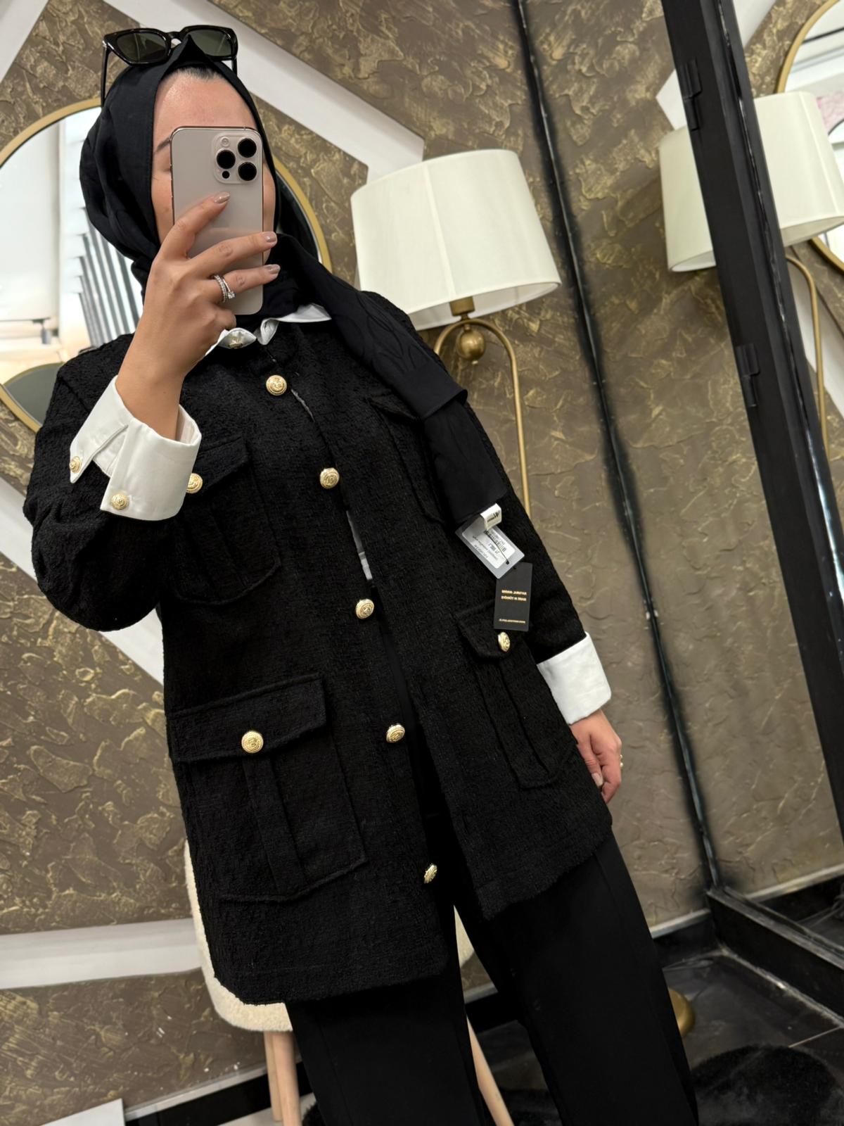 TERZİ DÜKKANI MOON GÖMLEK DETAYLI TUVİT CEKET