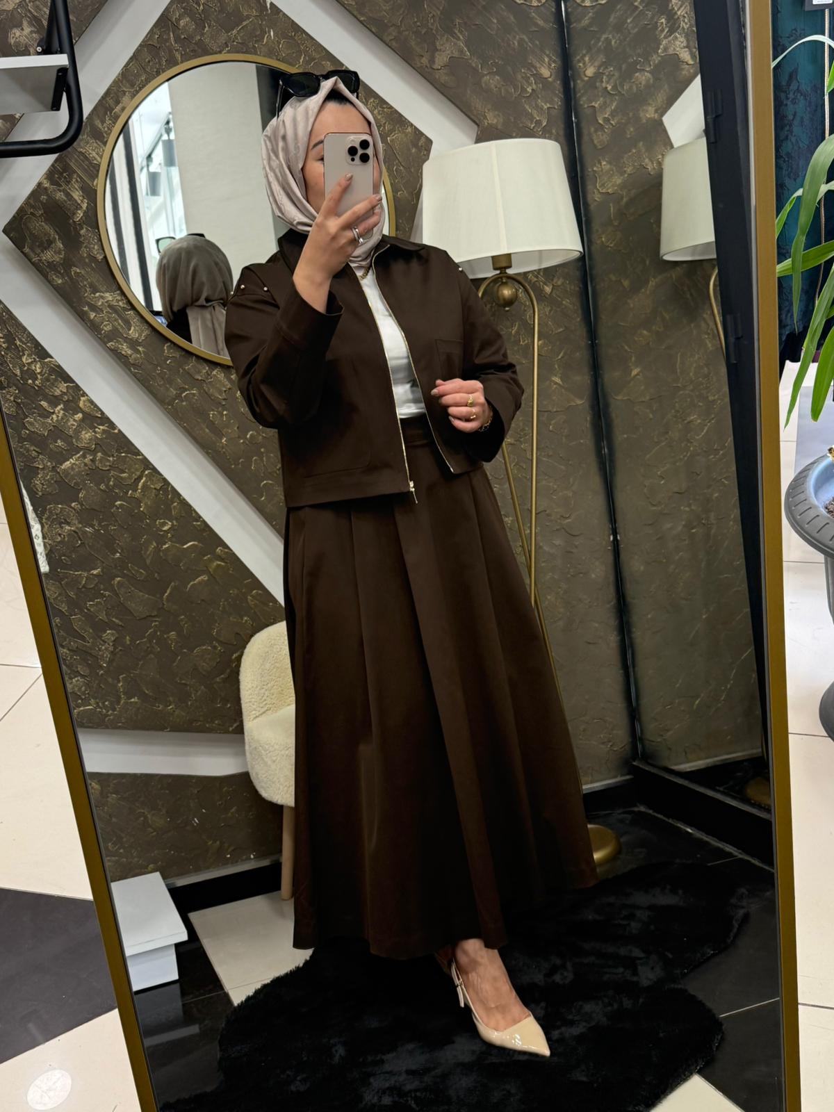 TERZİ DÜKKANI SPARK İNCİ DETAYLI ETEKLİ TAKIM