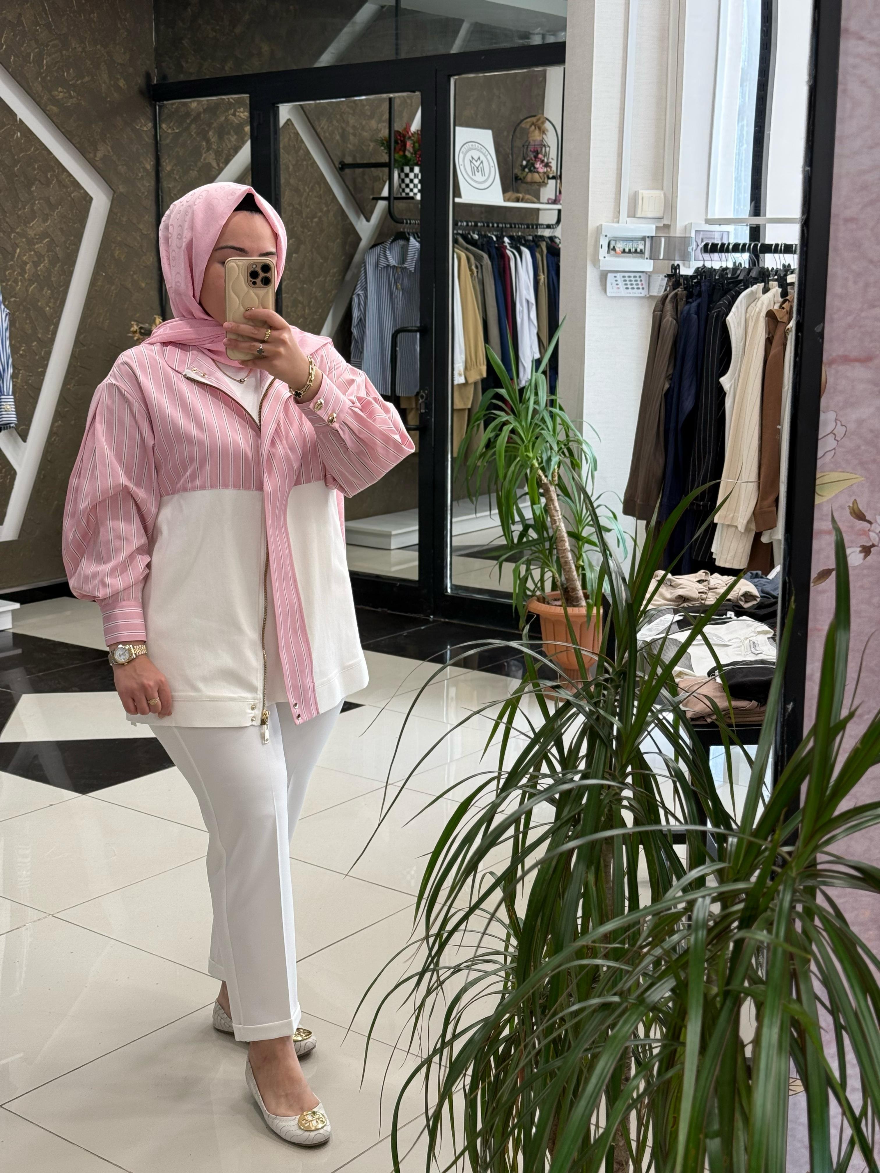 MISSEMRAMISS 4839 MSSM ÇİZGİLİ GÖMLEK TUNİK